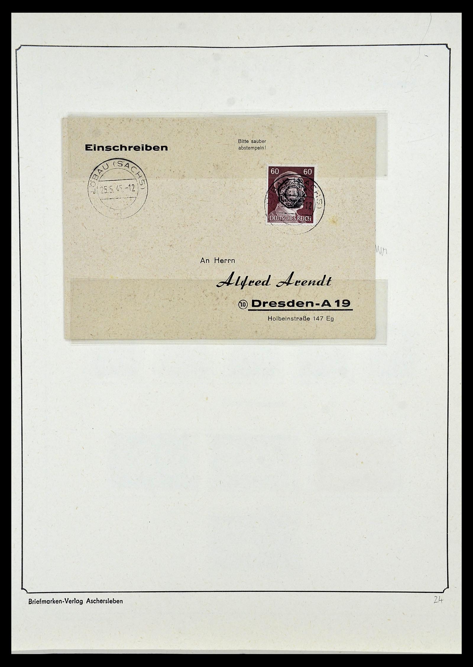 34162 025 - Postzegelverzameling 34162 Duitsland lokaal uitgaven 1945-1946.
