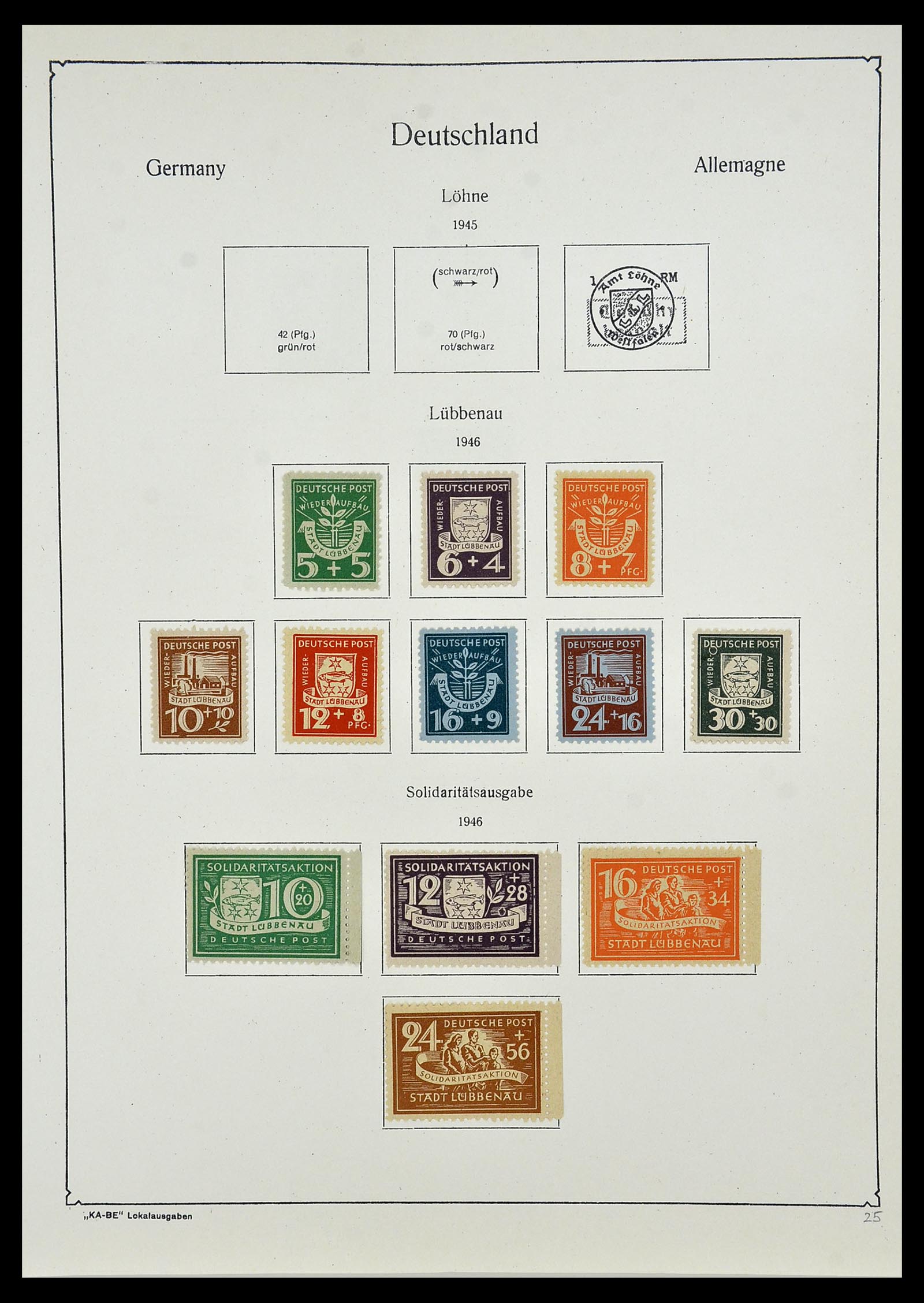 34162 026 - Postzegelverzameling 34162 Duitsland lokaal uitgaven 1945-1946.