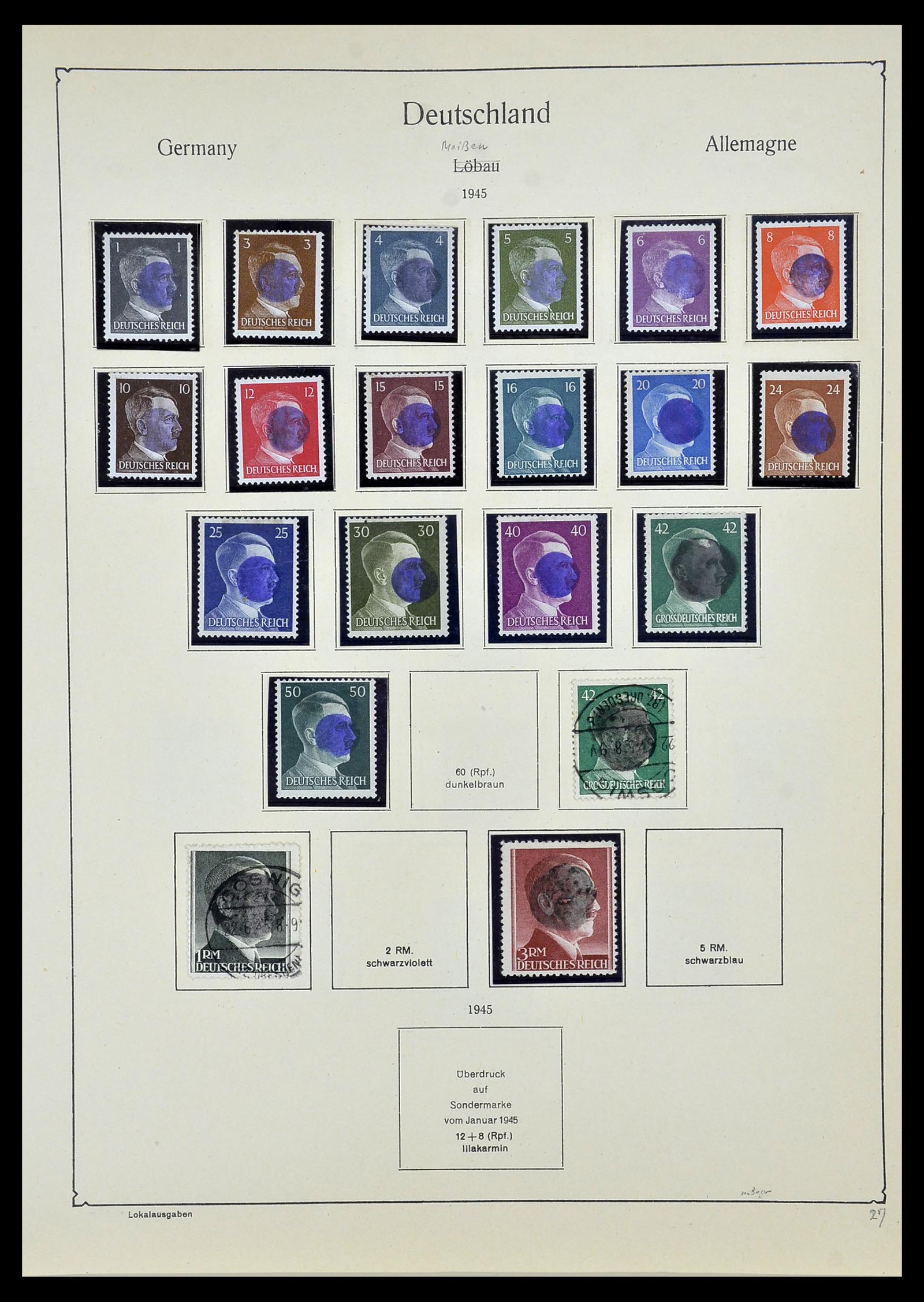 34162 028 - Postzegelverzameling 34162 Duitsland lokaal uitgaven 1945-1946.