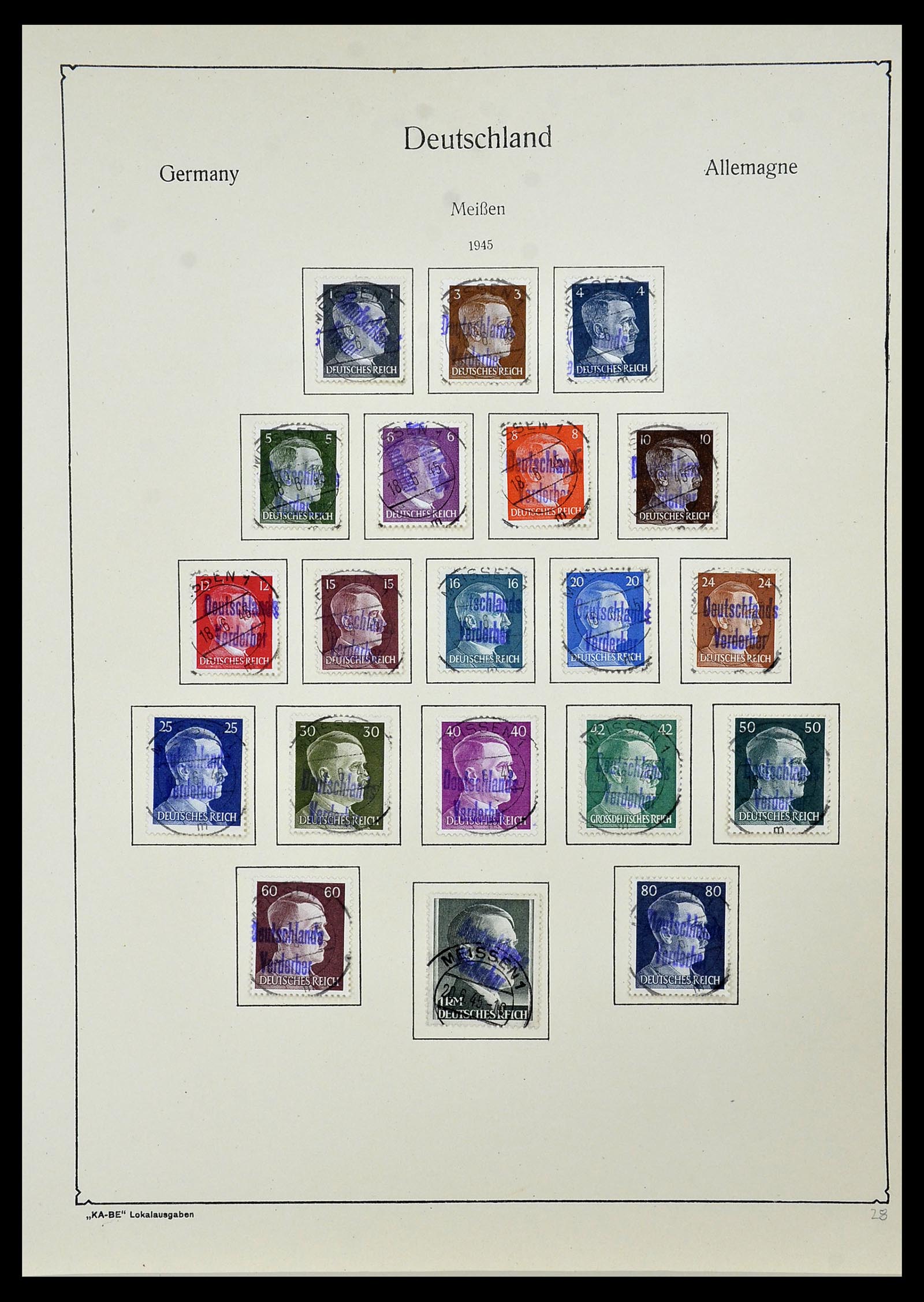 34162 029 - Postzegelverzameling 34162 Duitsland lokaal uitgaven 1945-1946.