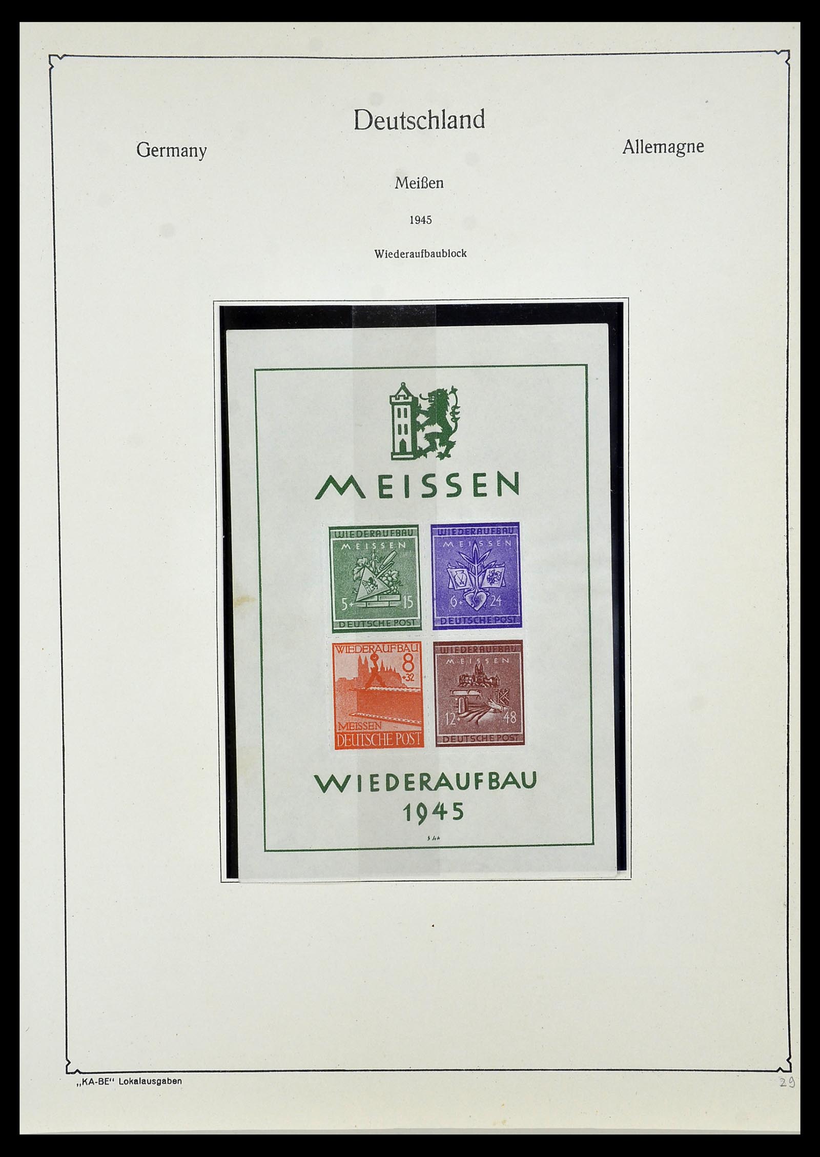 34162 030 - Postzegelverzameling 34162 Duitsland lokaal uitgaven 1945-1946.