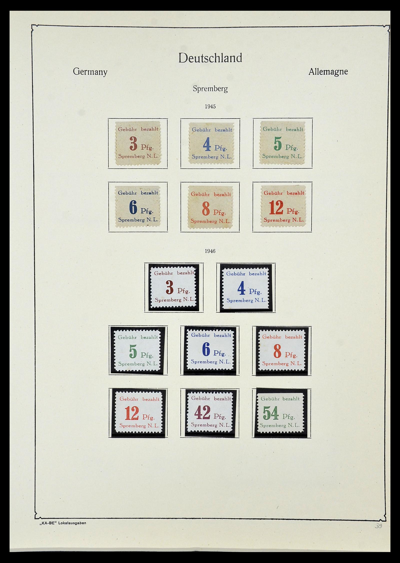 34162 040 - Postzegelverzameling 34162 Duitsland lokaal uitgaven 1945-1946.
