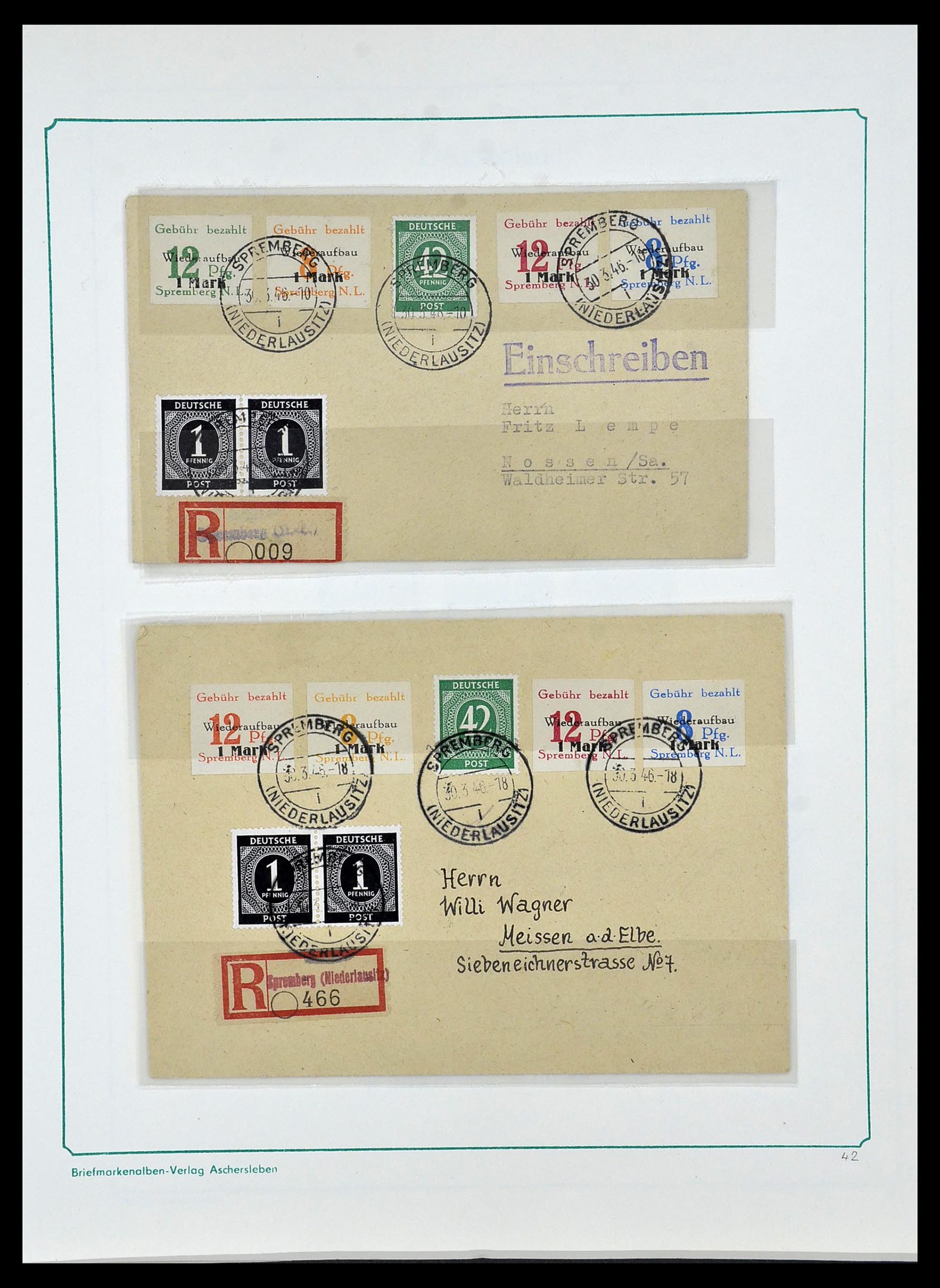 34162 044 - Postzegelverzameling 34162 Duitsland lokaal uitgaven 1945-1946.