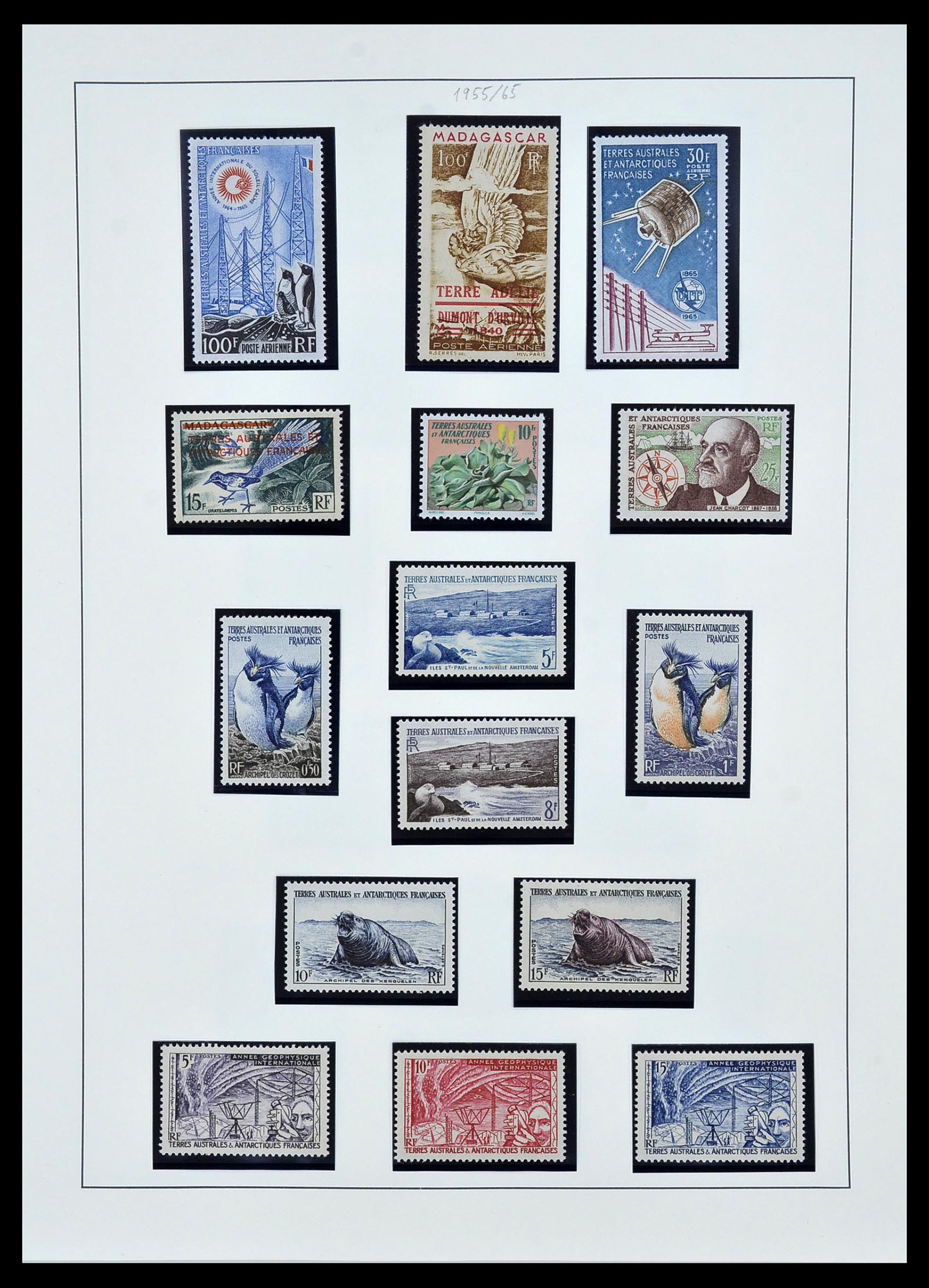 34163 001 - Stamp collection 34163 French Antarctica 1955-1984.