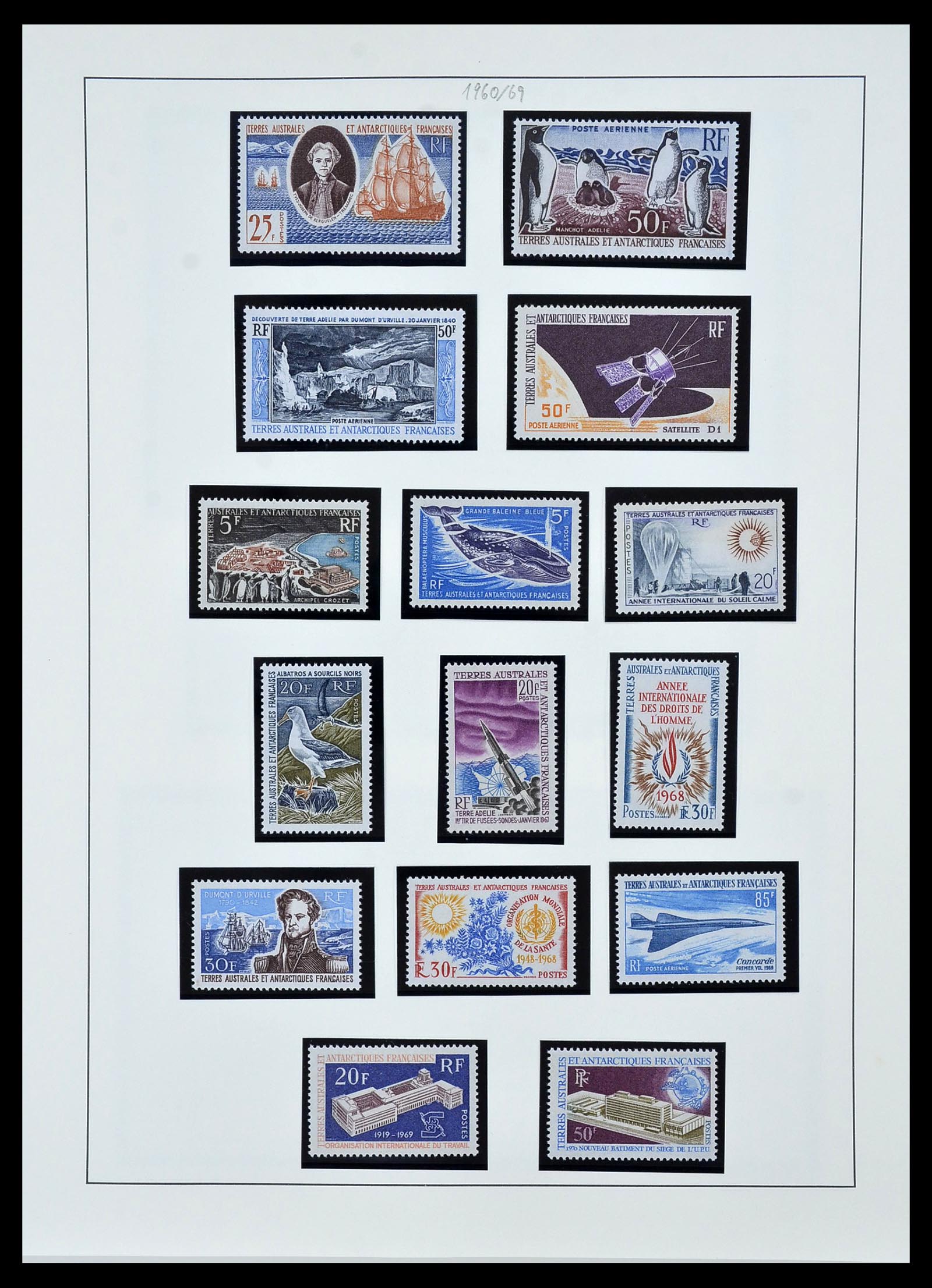 34163 003 - Postzegelverzameling 34163 Frans Antarctica 1955-1984.