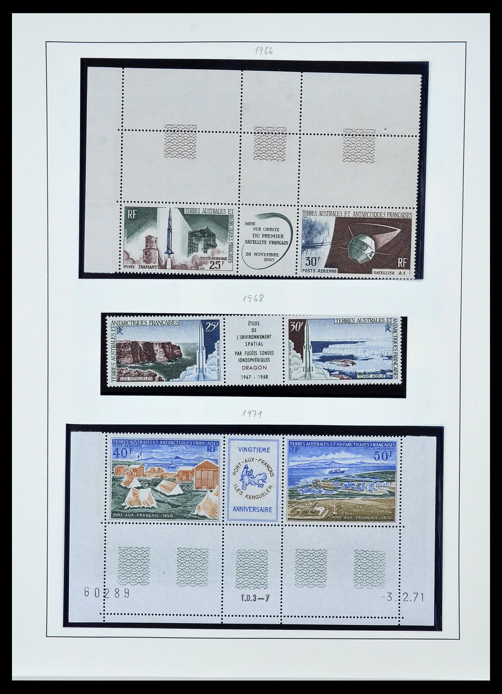 34163 004 - Postzegelverzameling 34163 Frans Antarctica 1955-1984.
