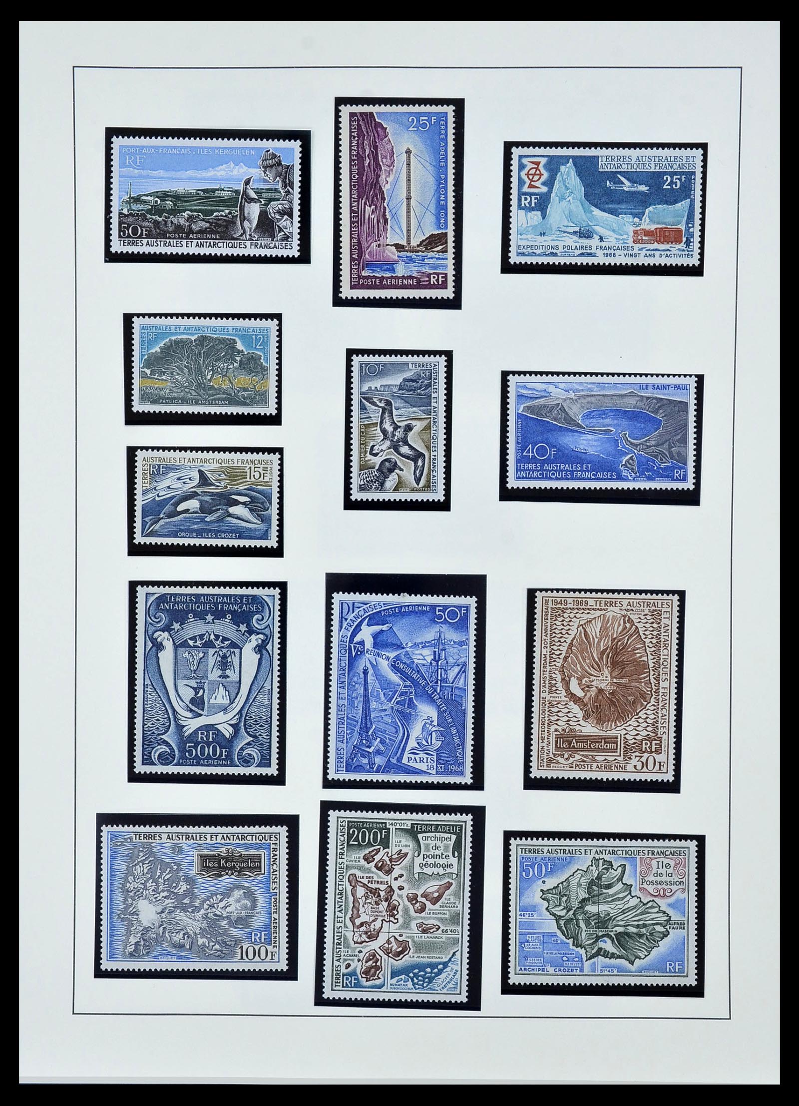 34163 005 - Postzegelverzameling 34163 Frans Antarctica 1955-1984.