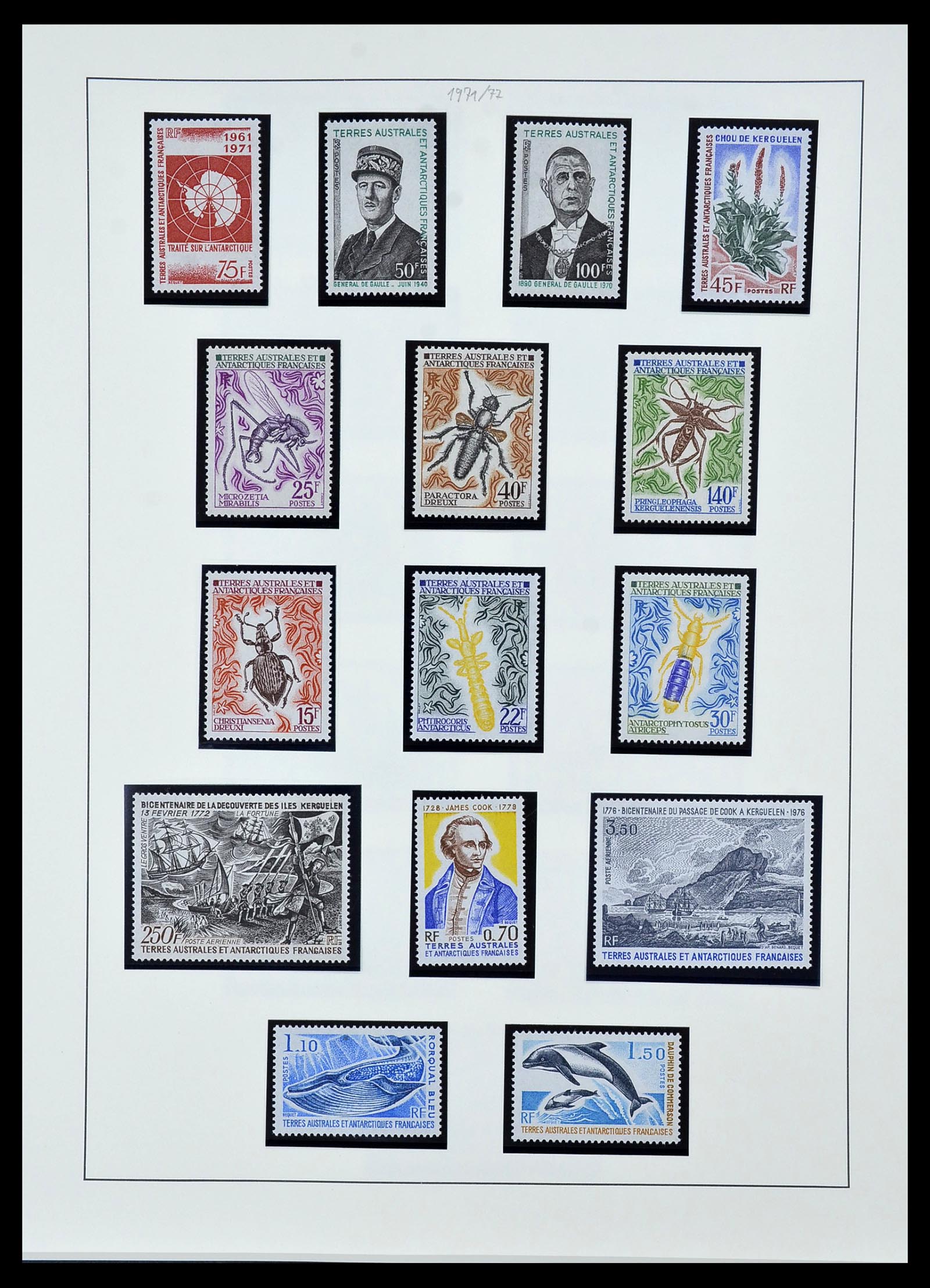 34163 007 - Postzegelverzameling 34163 Frans Antarctica 1955-1984.
