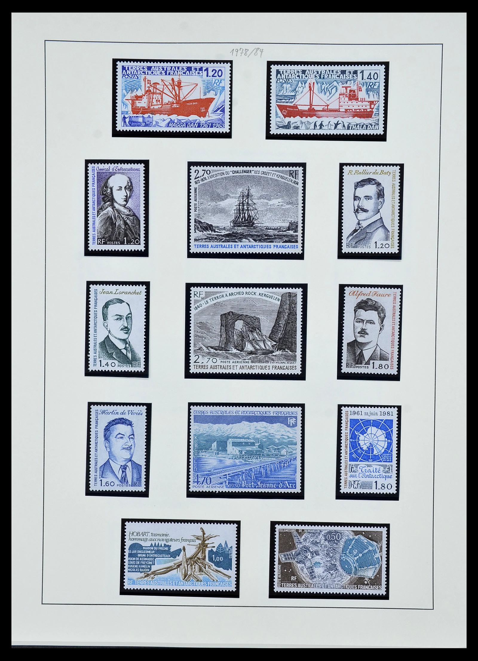 34163 013 - Postzegelverzameling 34163 Frans Antarctica 1955-1984.