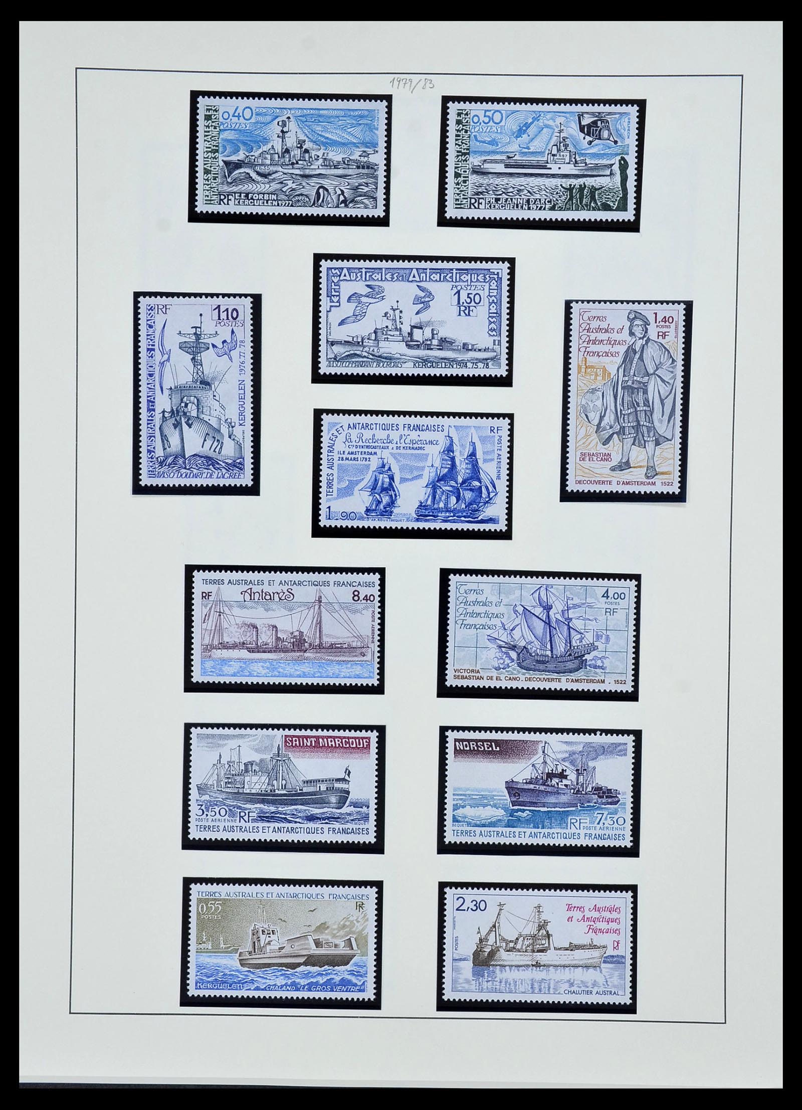 34163 014 - Postzegelverzameling 34163 Frans Antarctica 1955-1984.