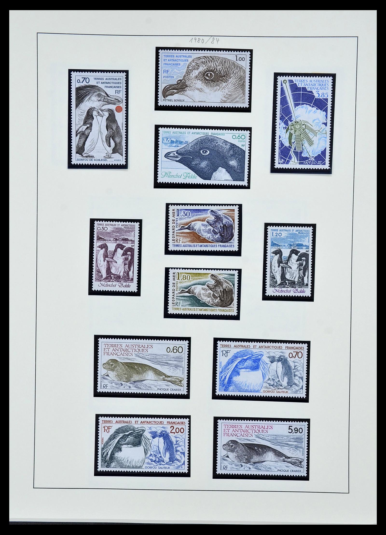 34163 015 - Postzegelverzameling 34163 Frans Antarctica 1955-1984.