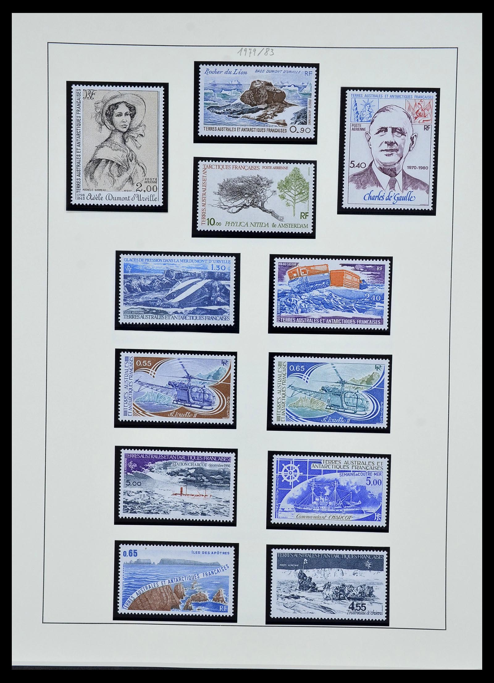 34163 016 - Postzegelverzameling 34163 Frans Antarctica 1955-1984.