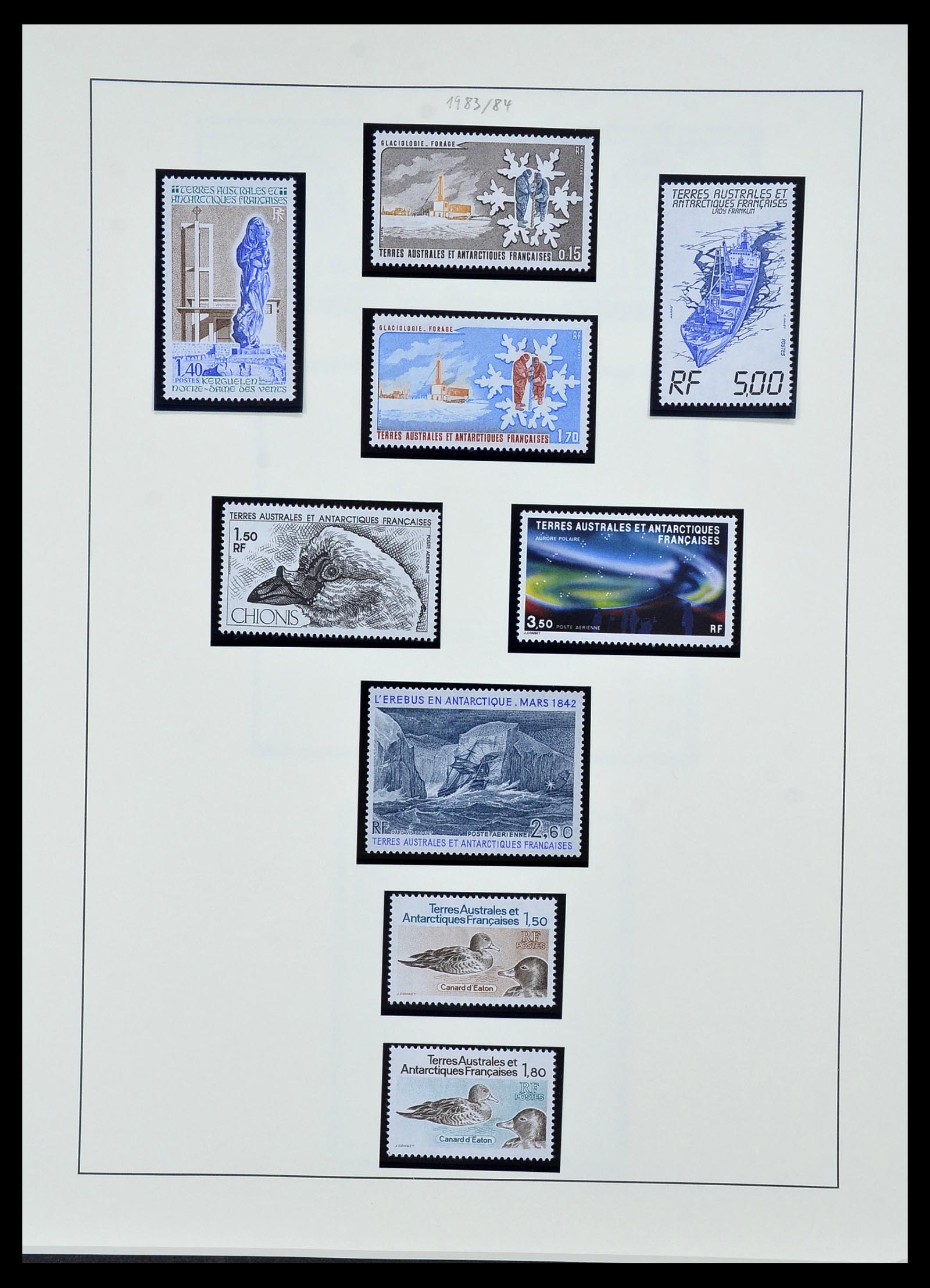 34163 017 - Postzegelverzameling 34163 Frans Antarctica 1955-1984.