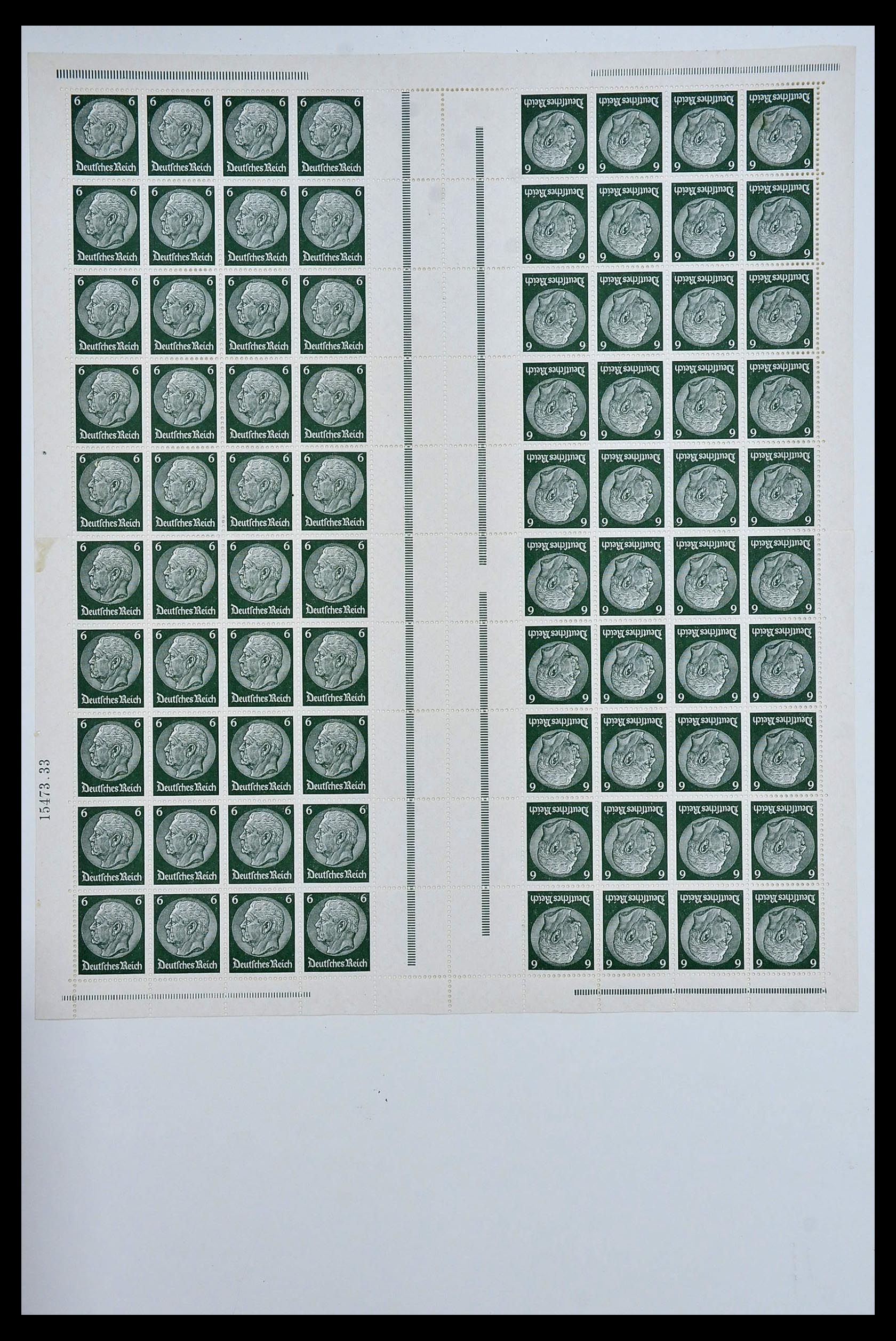 34164 013 - Stamp collection 34164 German Reich Markenheftchenbogen 1933-1942.