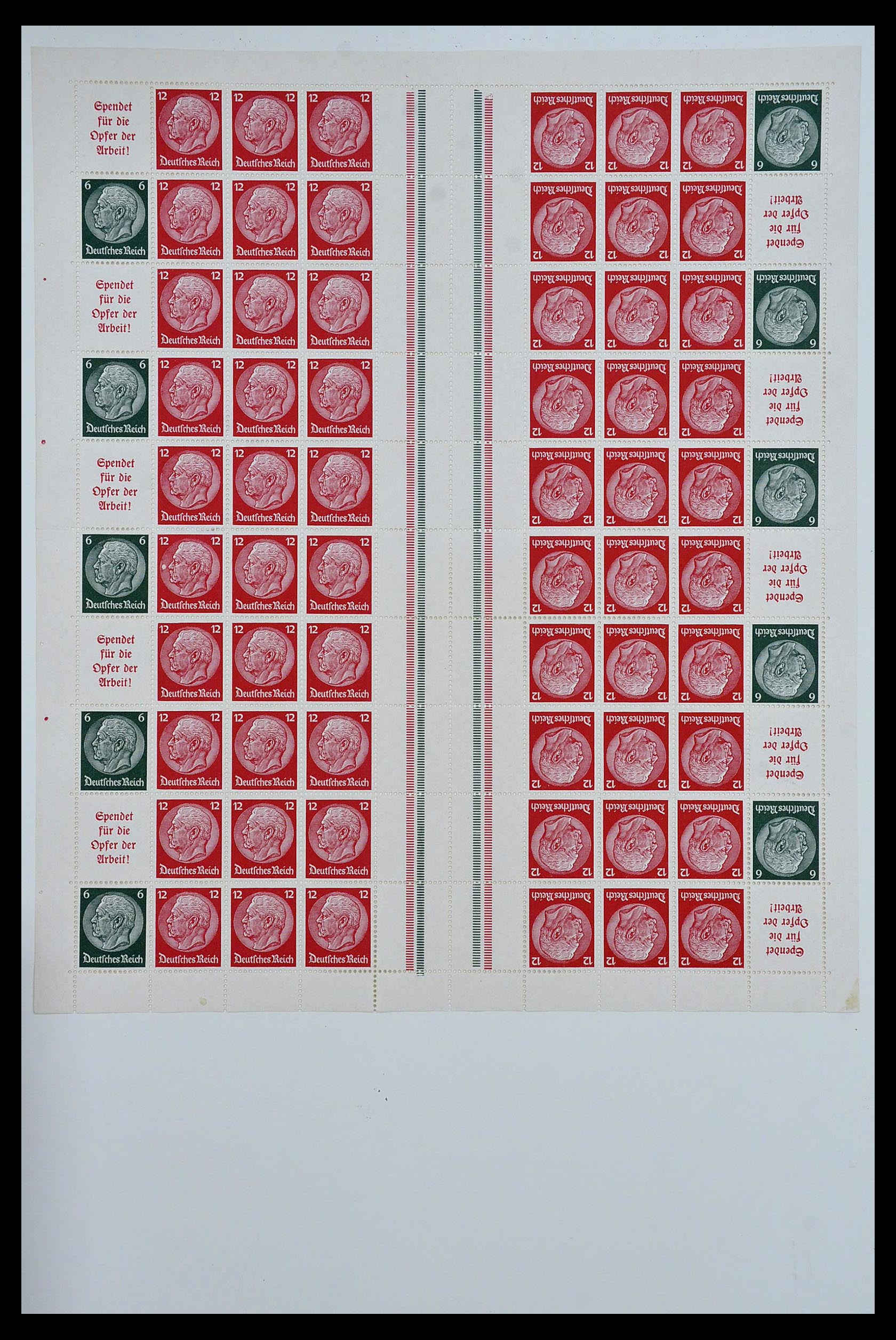 34164 015 - Stamp collection 34164 German Reich Markenheftchenbogen 1933-1942.
