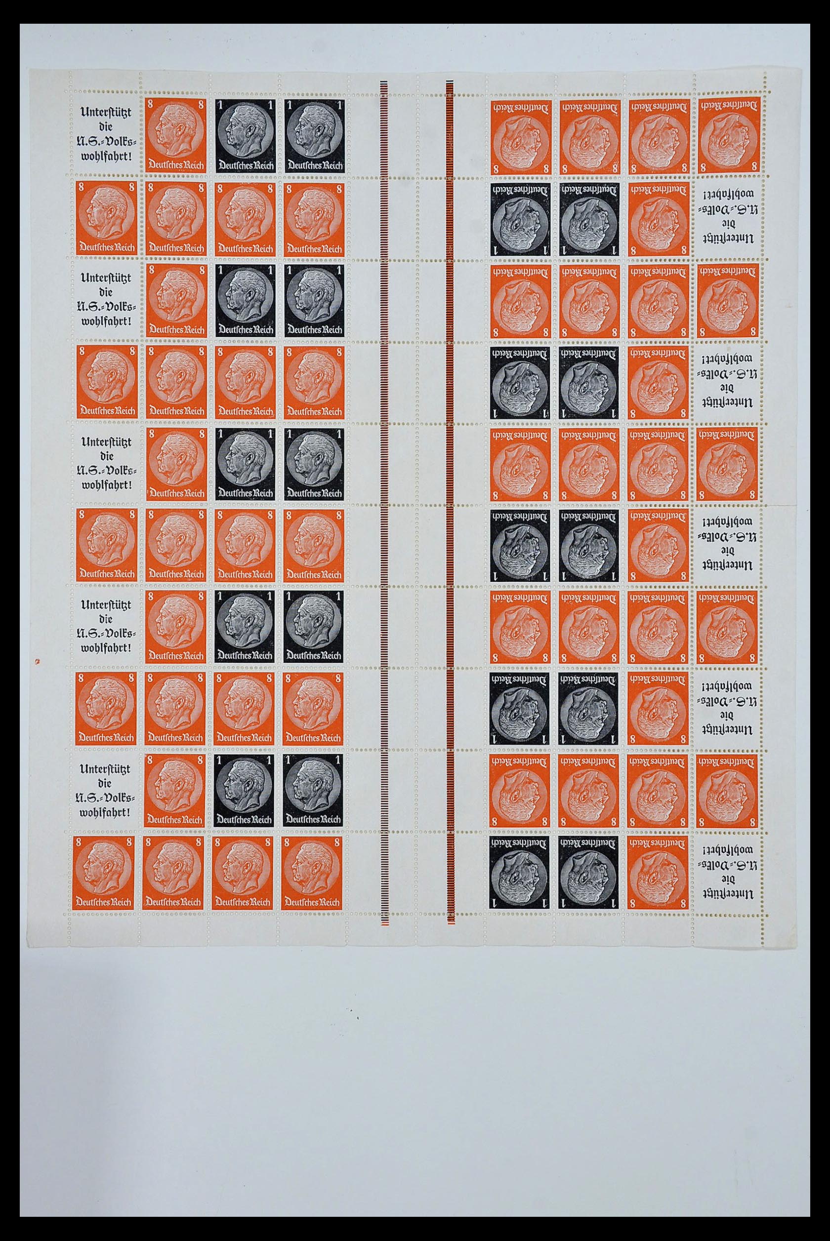 34164 019 - Stamp collection 34164 German Reich Markenheftchenbogen 1933-1942.