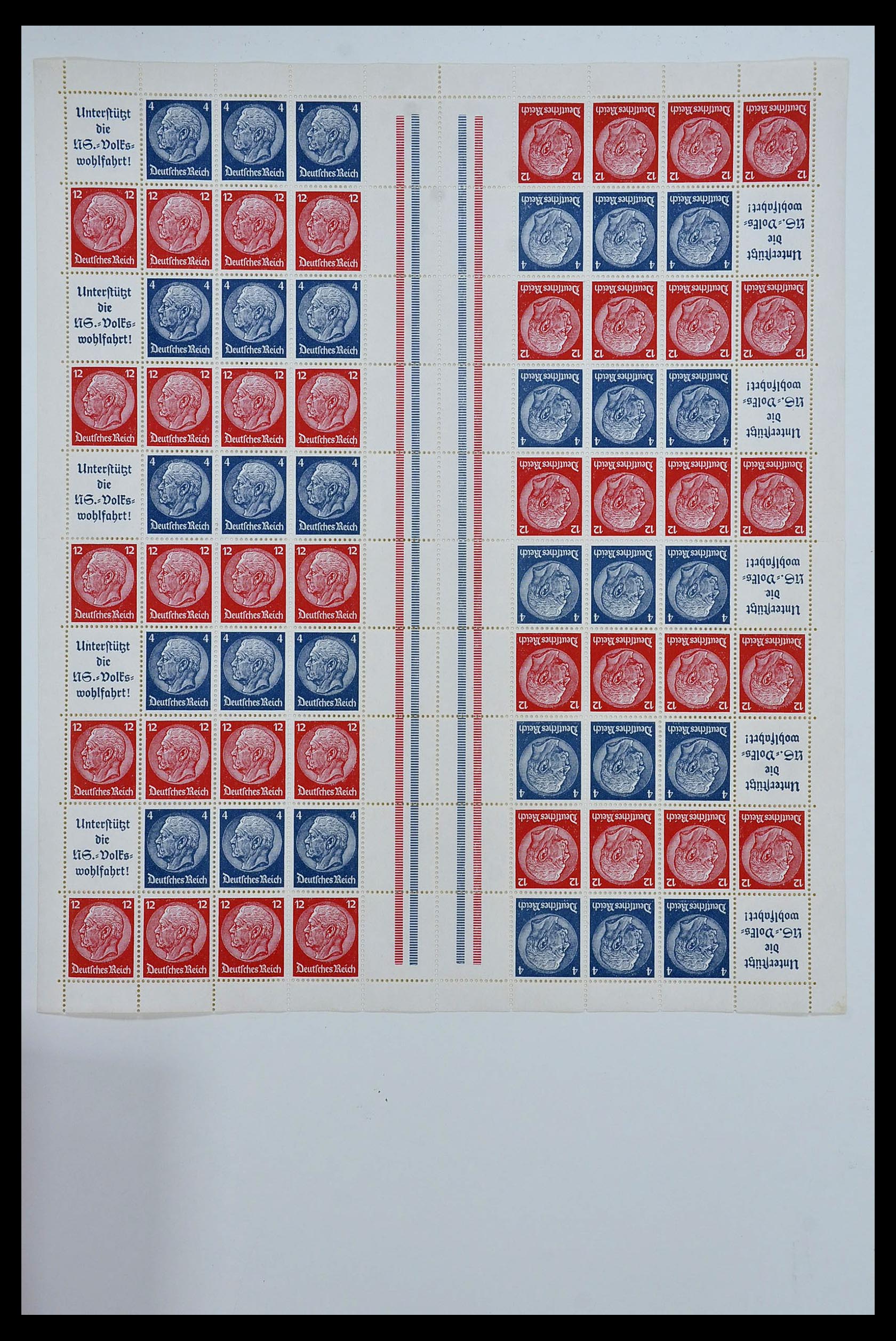34164 021 - Stamp collection 34164 German Reich Markenheftchenbogen 1933-1942.