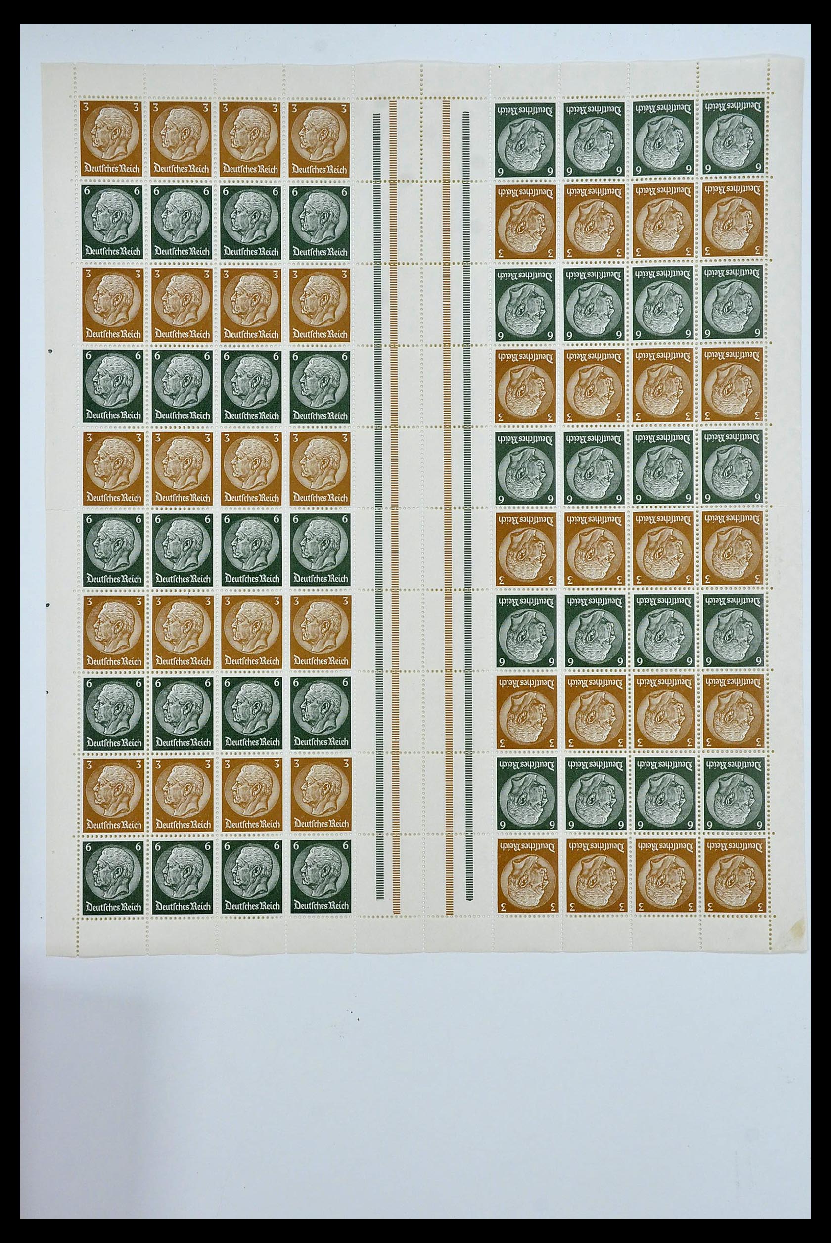 34164 025 - Stamp collection 34164 German Reich Markenheftchenbogen 1933-1942.