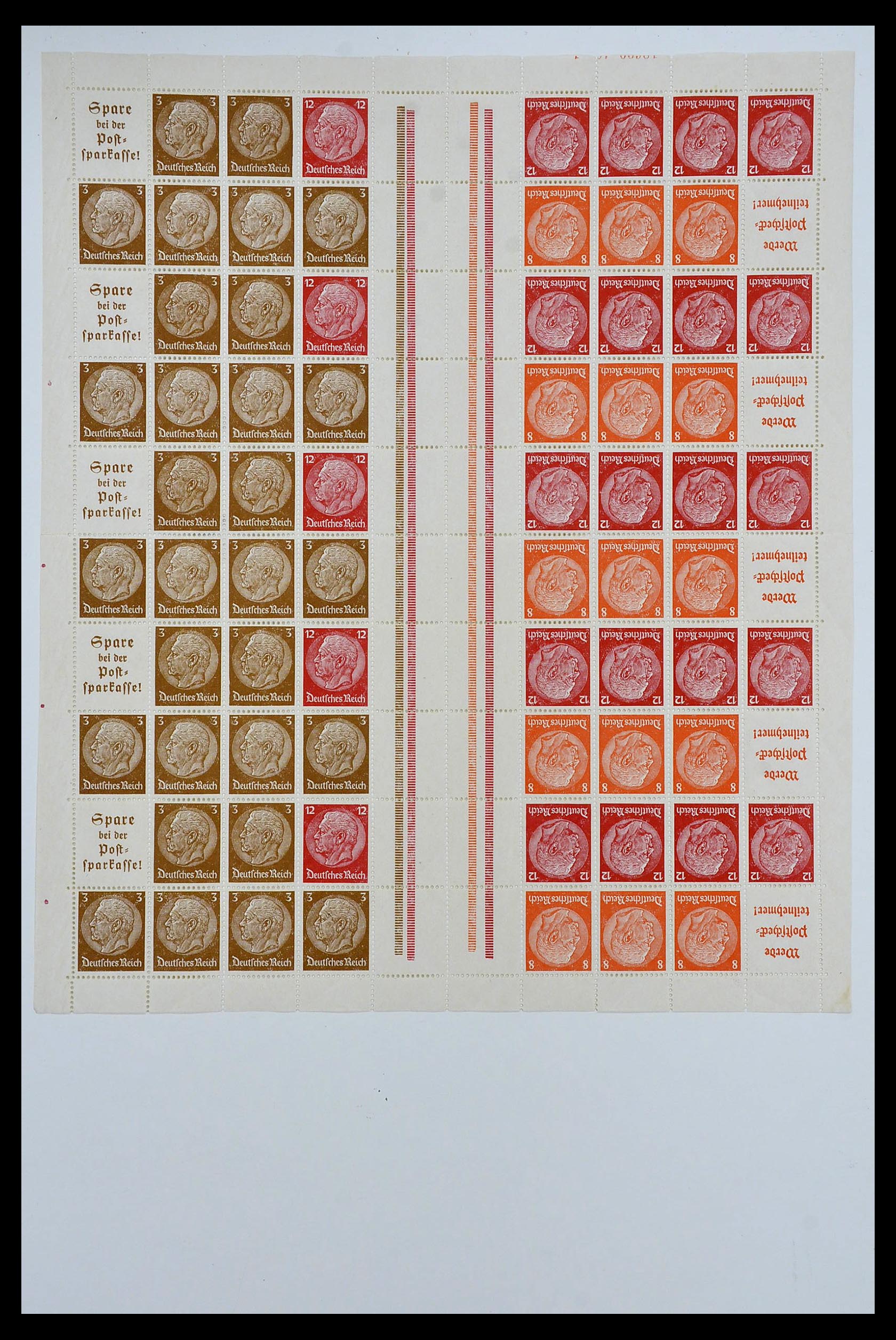 34164 033 - Postzegelverzameling 34164 Duitse Rijk Markenheftchenbogen 1933-1942.