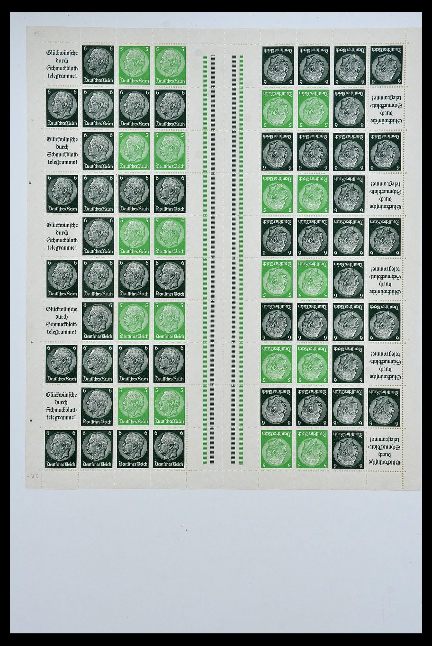 34164 037 - Stamp collection 34164 German Reich Markenheftchenbogen 1933-1942.