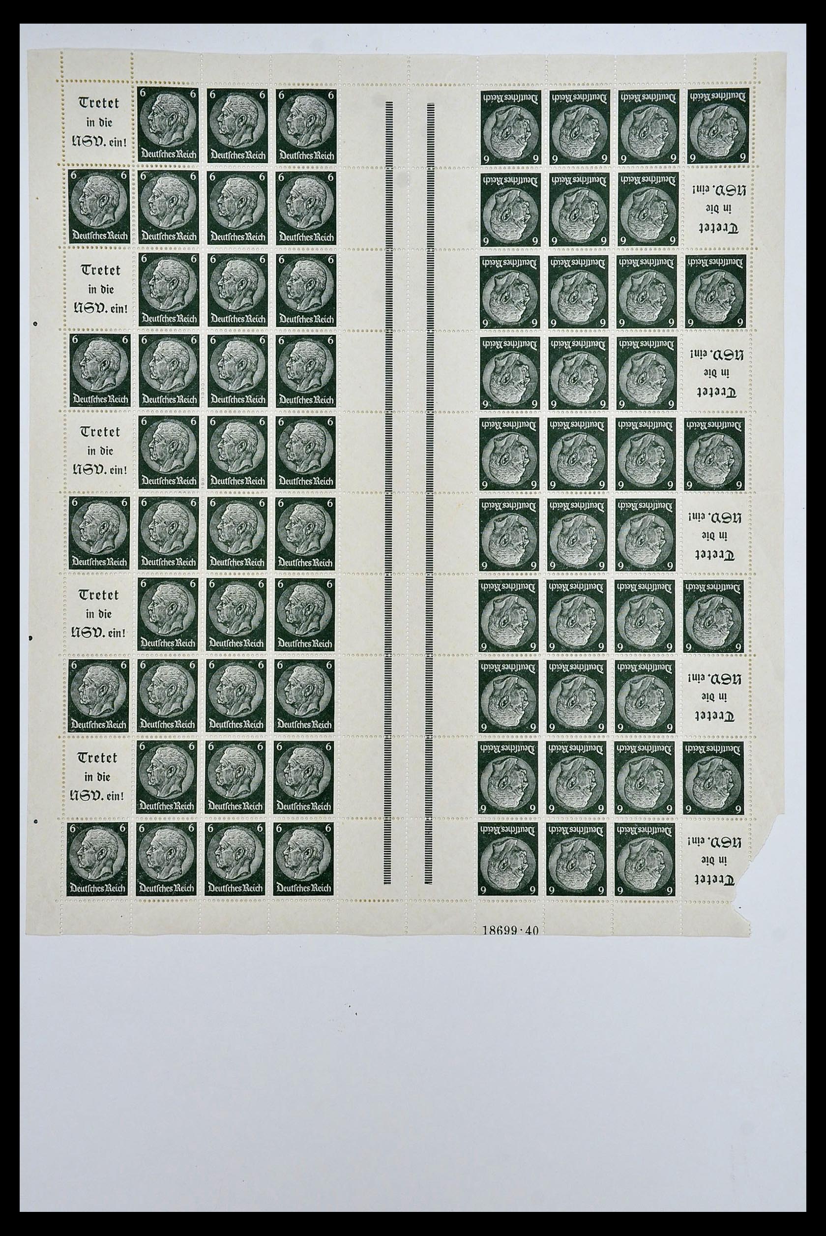 34164 041 - Stamp collection 34164 German Reich Markenheftchenbogen 1933-1942.