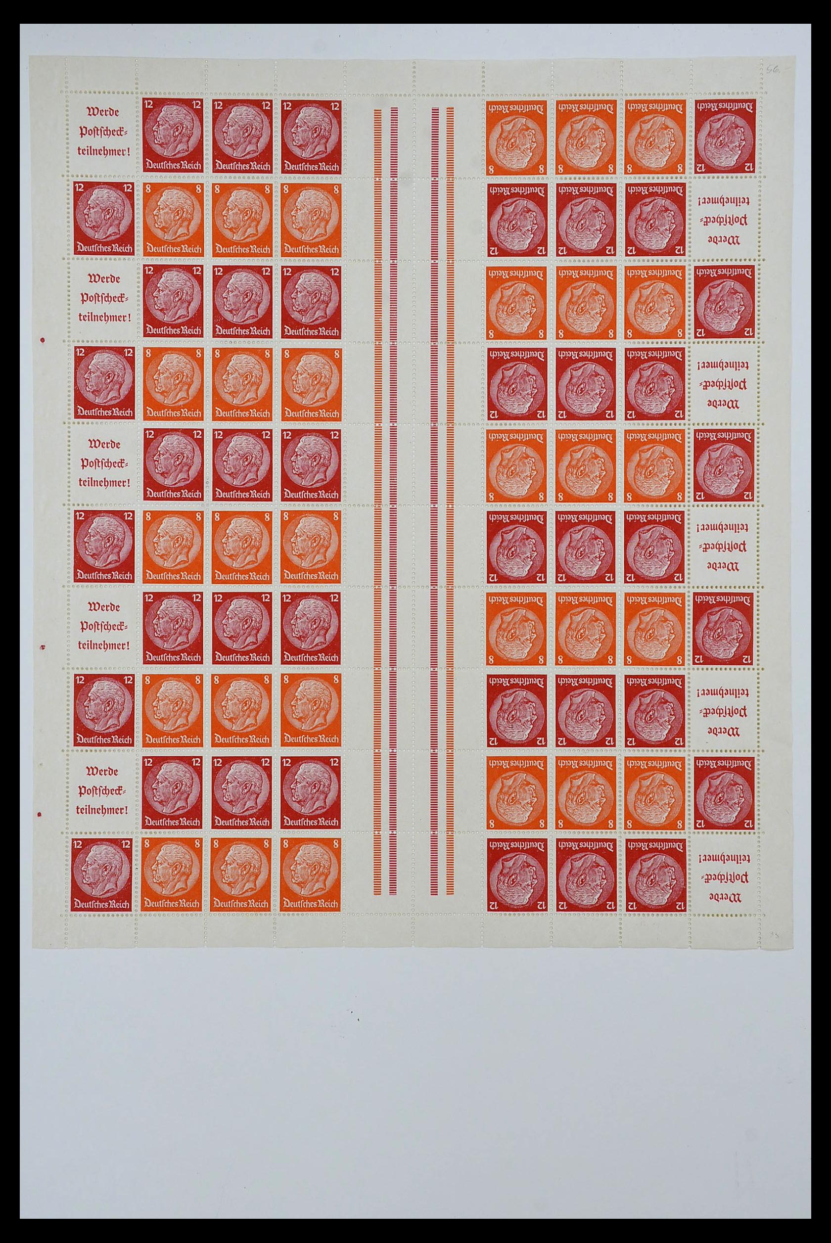 34164 043 - Stamp collection 34164 German Reich Markenheftchenbogen 1933-1942.