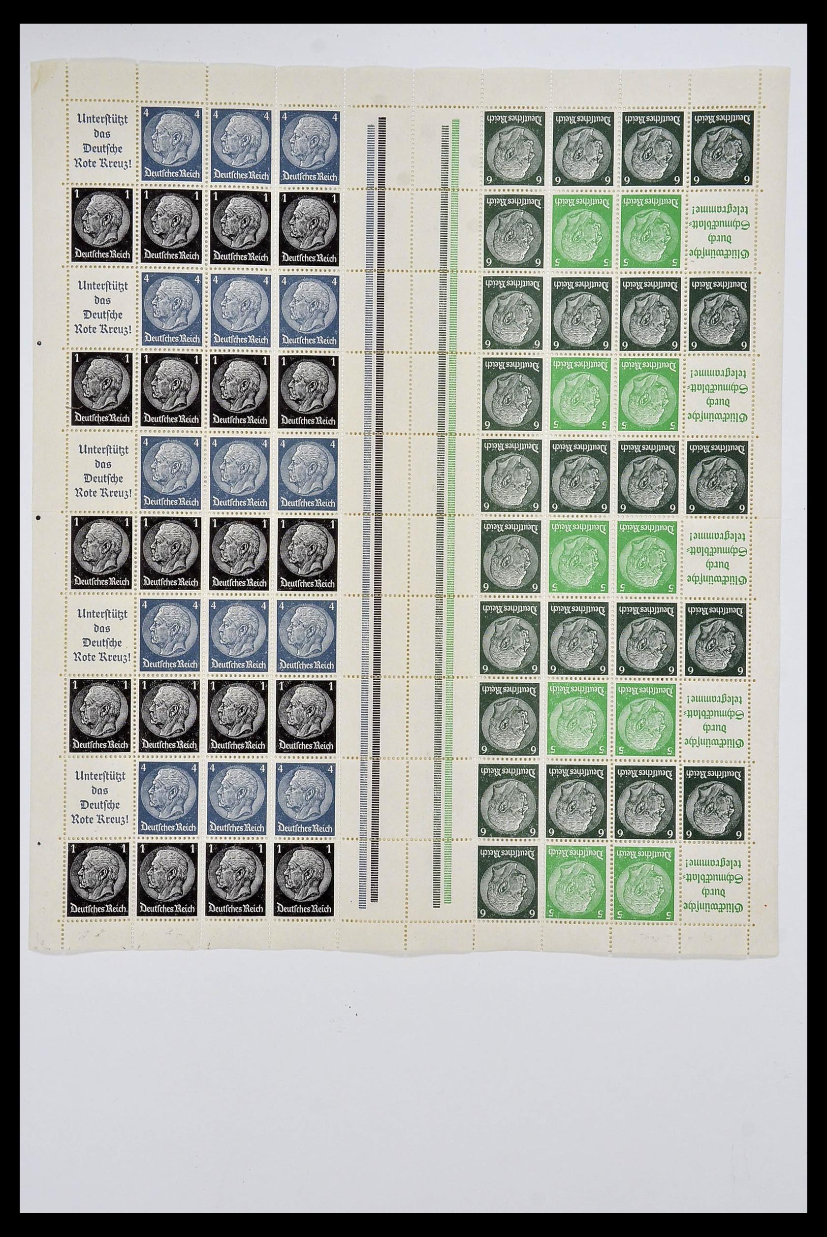 34164 045 - Stamp collection 34164 German Reich Markenheftchenbogen 1933-1942.