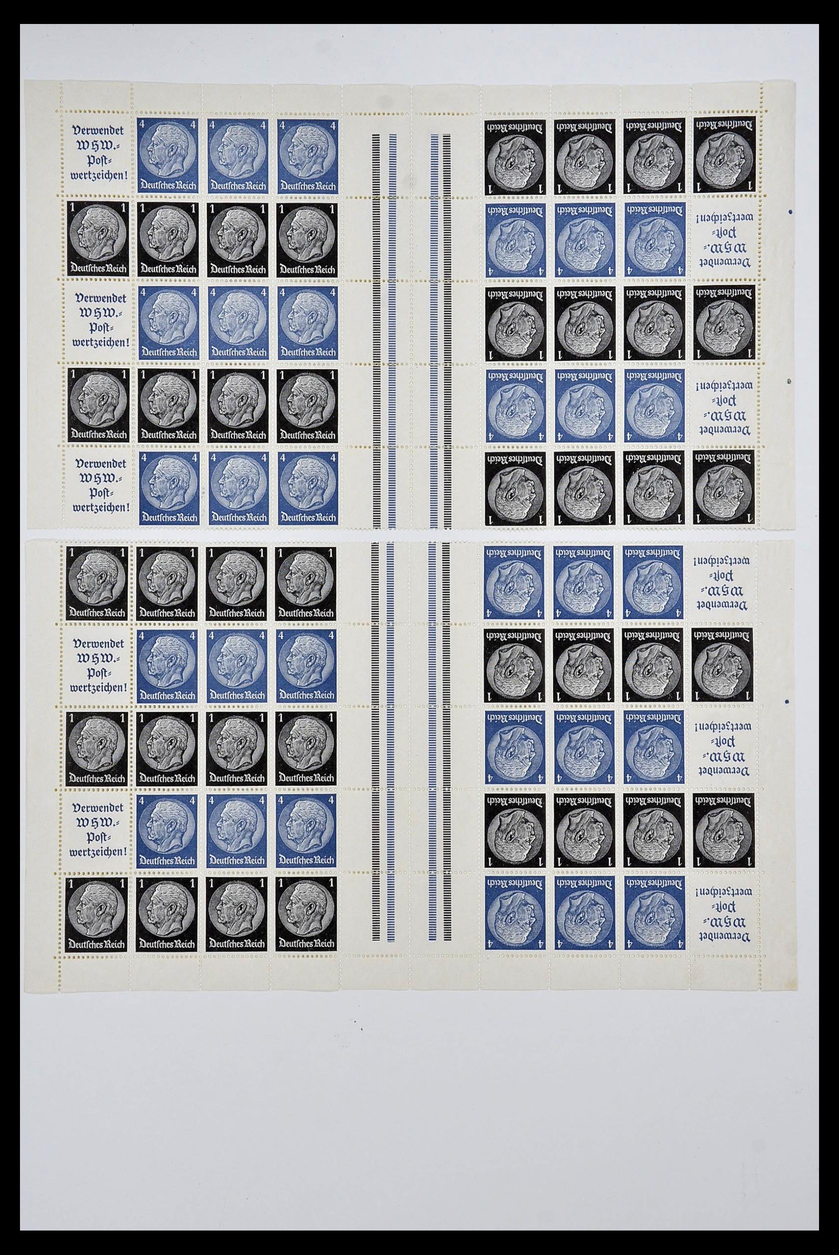 34164 047 - Stamp collection 34164 German Reich Markenheftchenbogen 1933-1942.