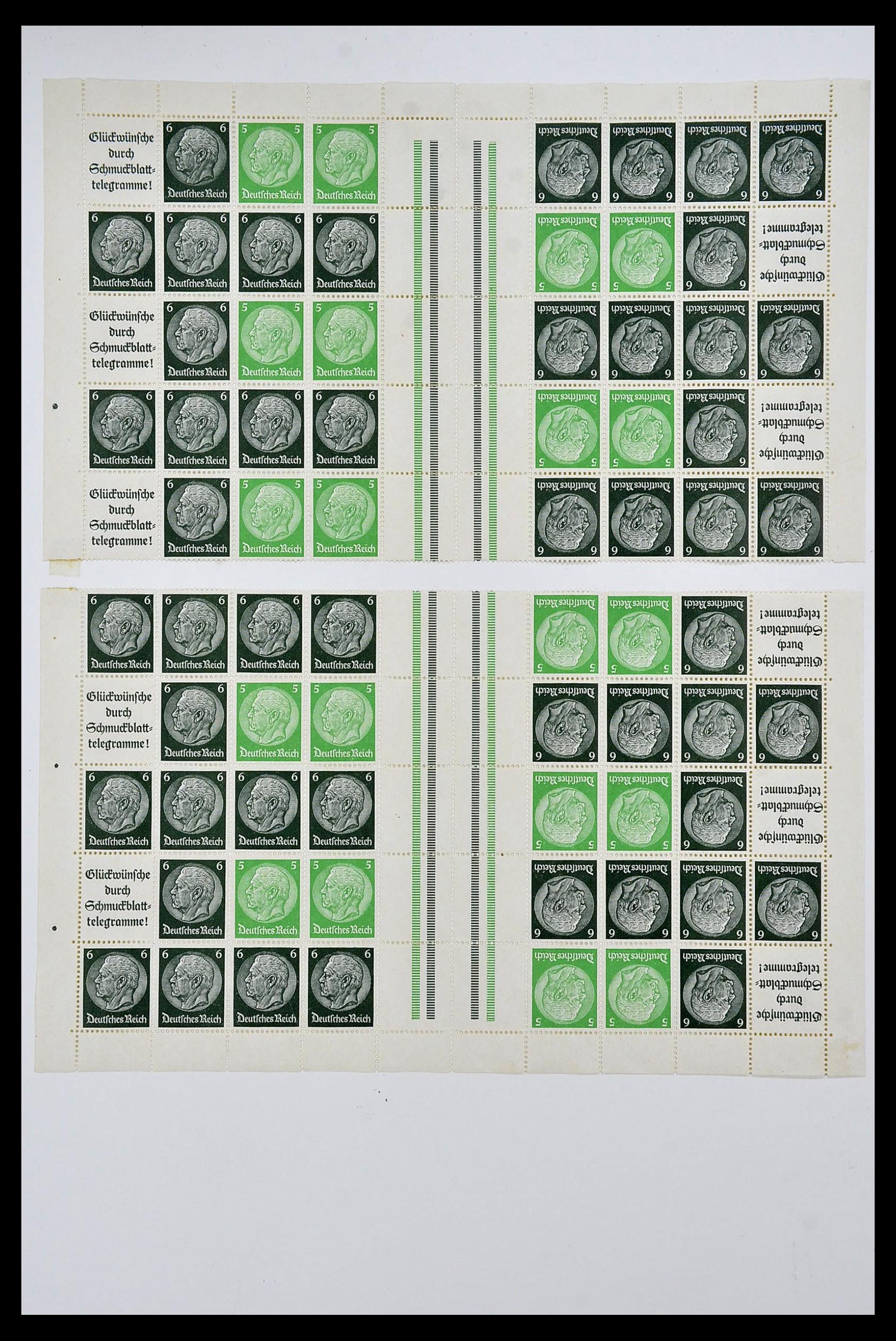 34164 049 - Stamp collection 34164 German Reich Markenheftchenbogen 1933-1942.