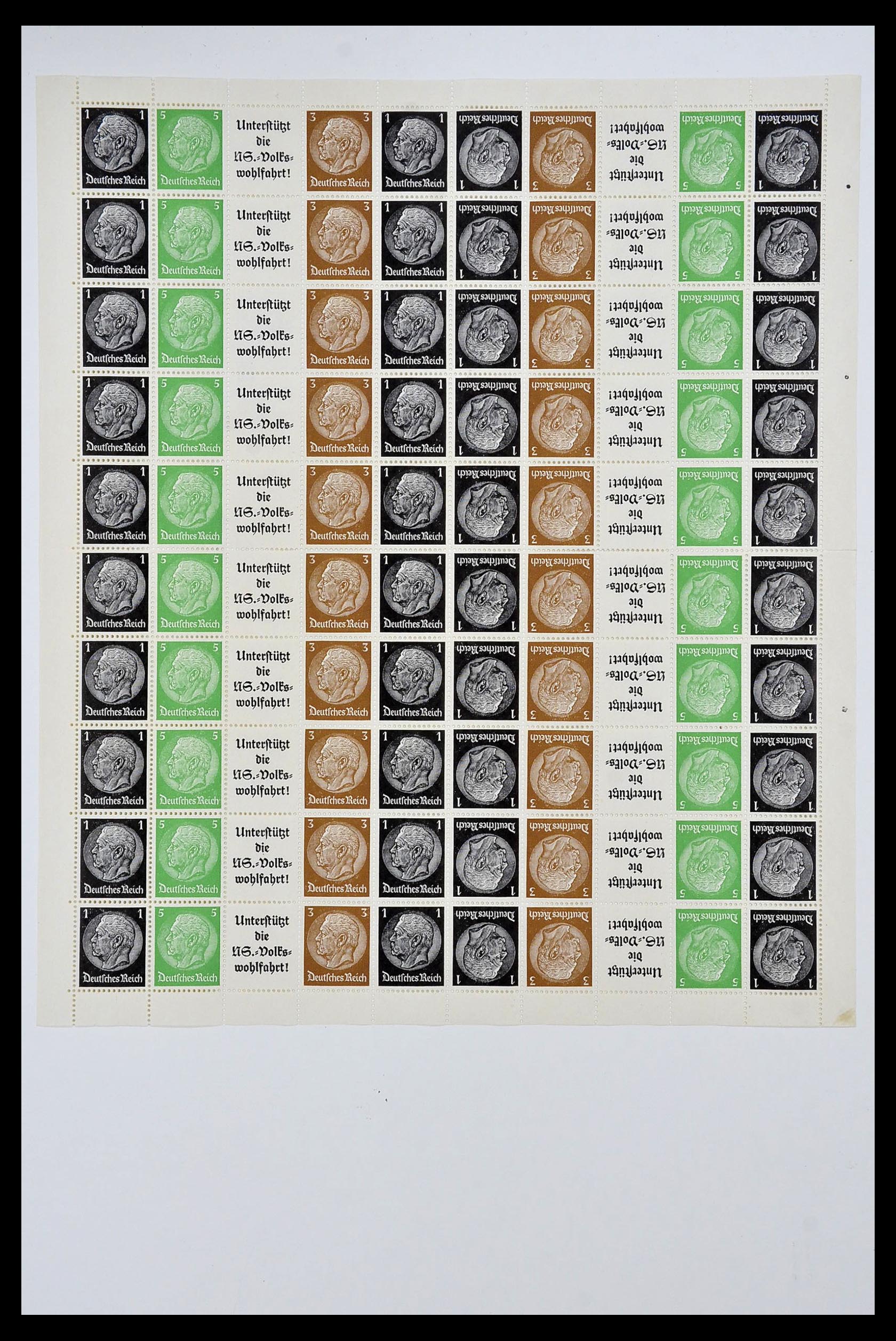 34164 051 - Stamp collection 34164 German Reich Markenheftchenbogen 1933-1942.