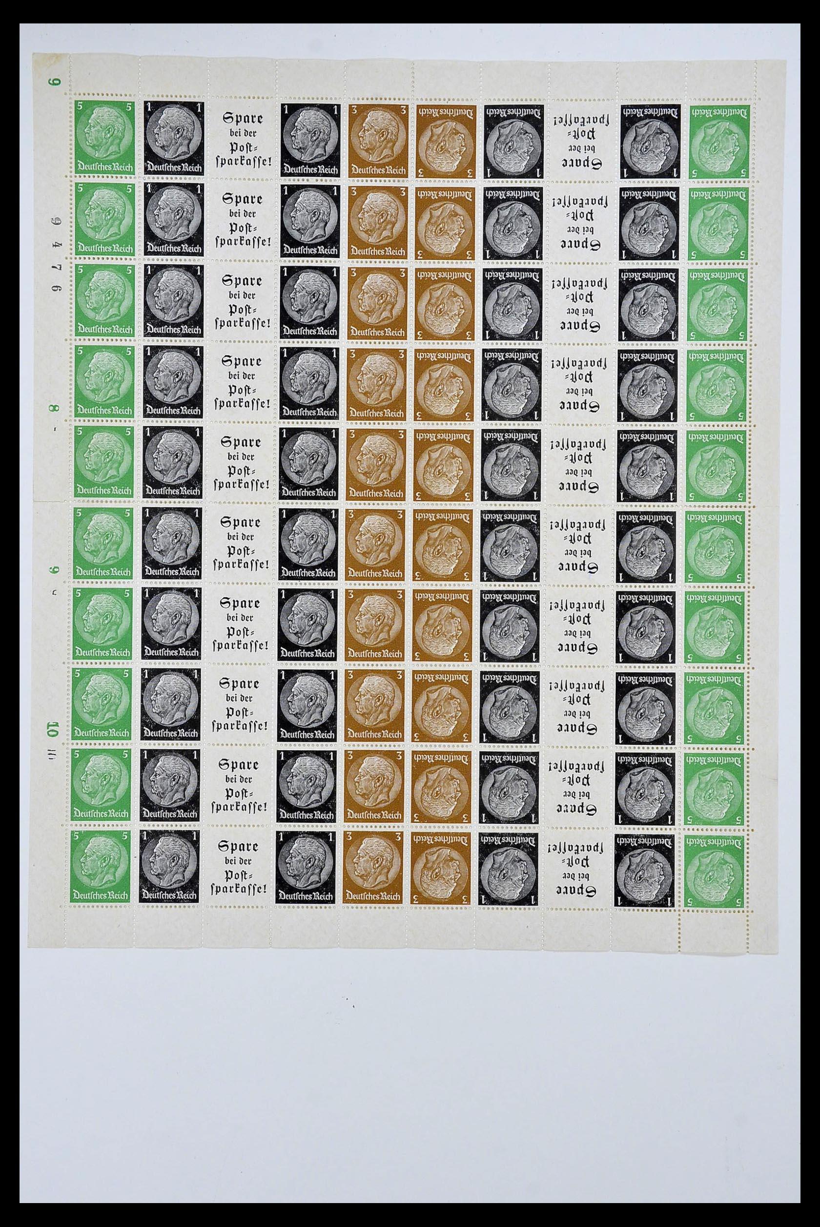 34164 057 - Stamp collection 34164 German Reich Markenheftchenbogen 1933-1942.