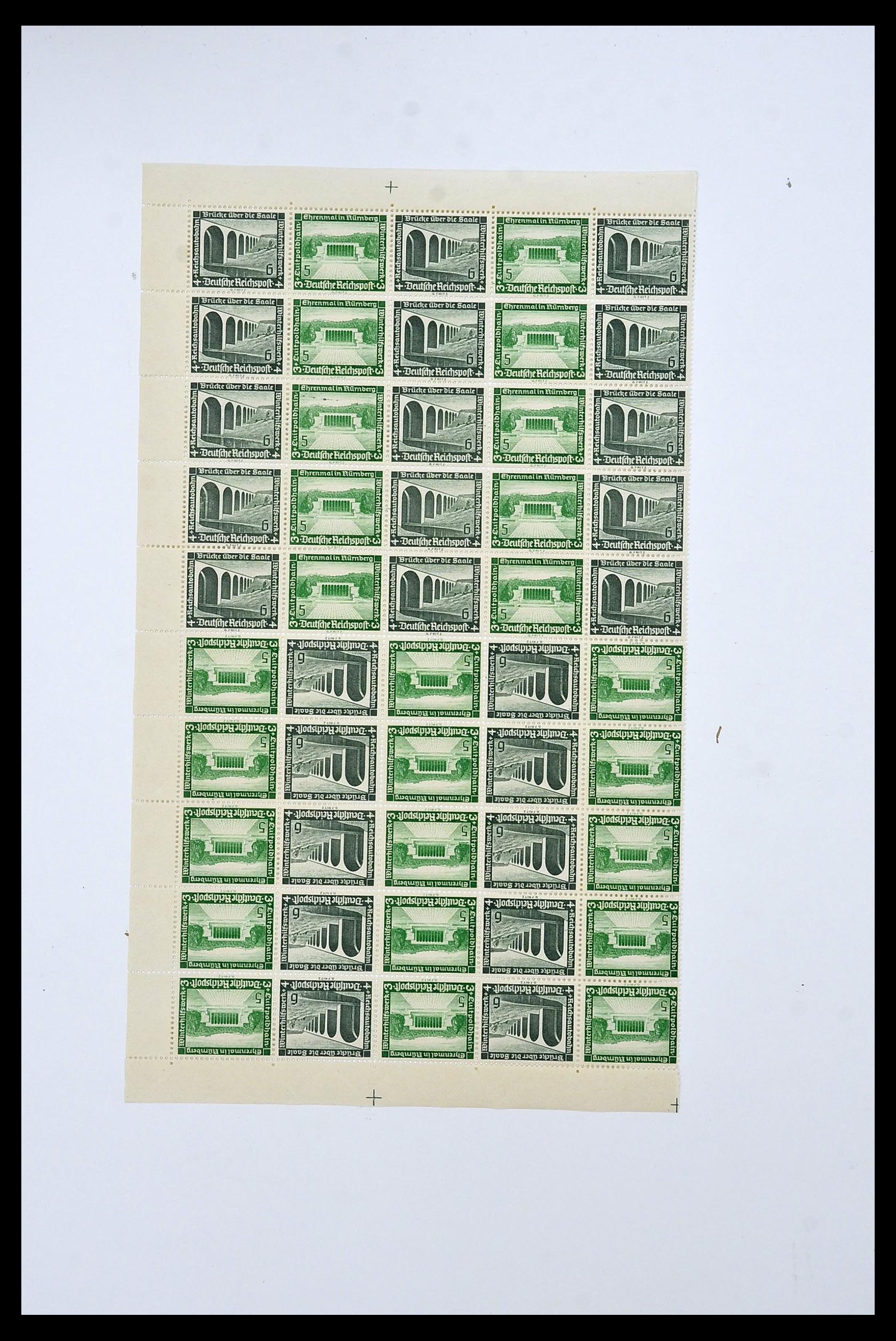 34164 059 - Stamp collection 34164 German Reich Markenheftchenbogen 1933-1942.