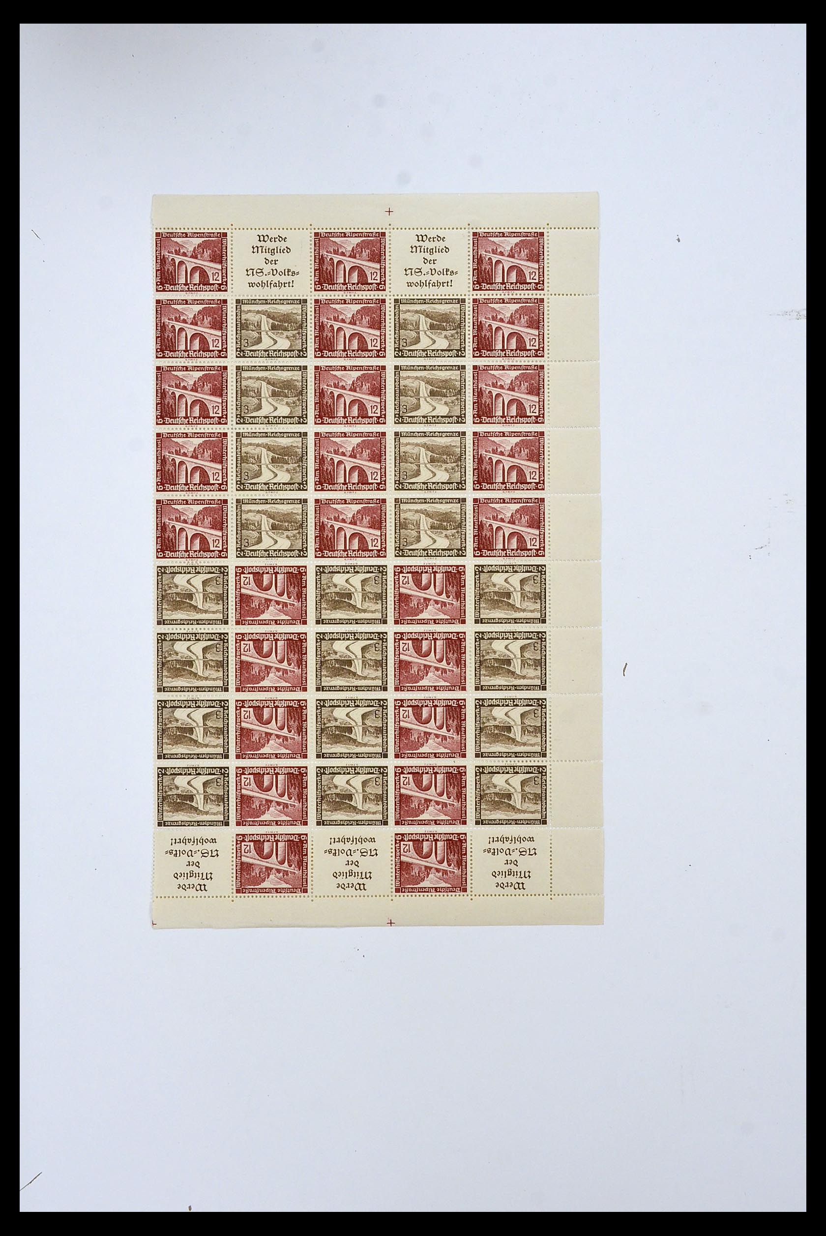 34164 063 - Stamp collection 34164 German Reich Markenheftchenbogen 1933-1942.