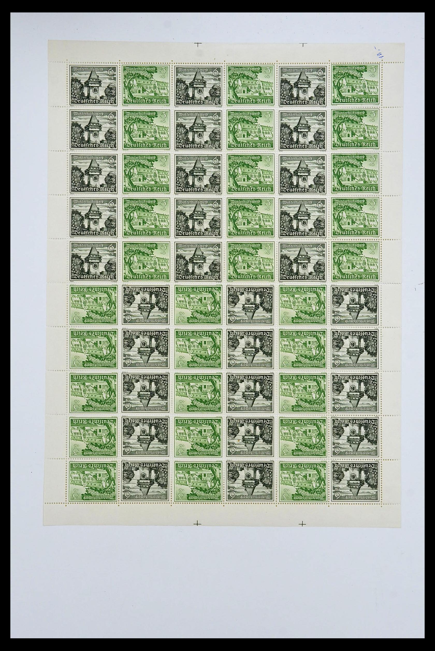 34164 066 - Stamp collection 34164 German Reich Markenheftchenbogen 1933-1942.