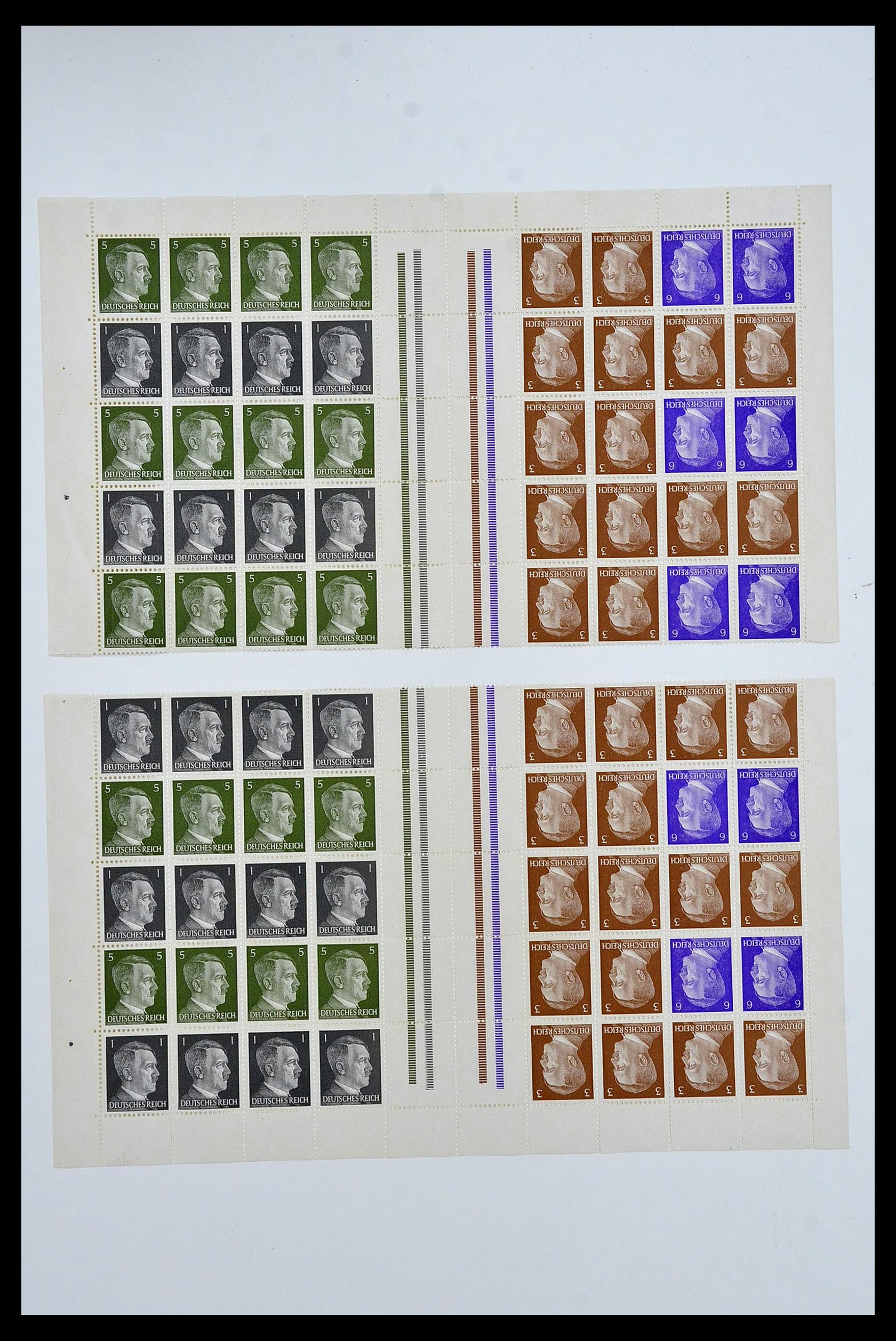 34164 070 - Stamp collection 34164 German Reich Markenheftchenbogen 1933-1942.