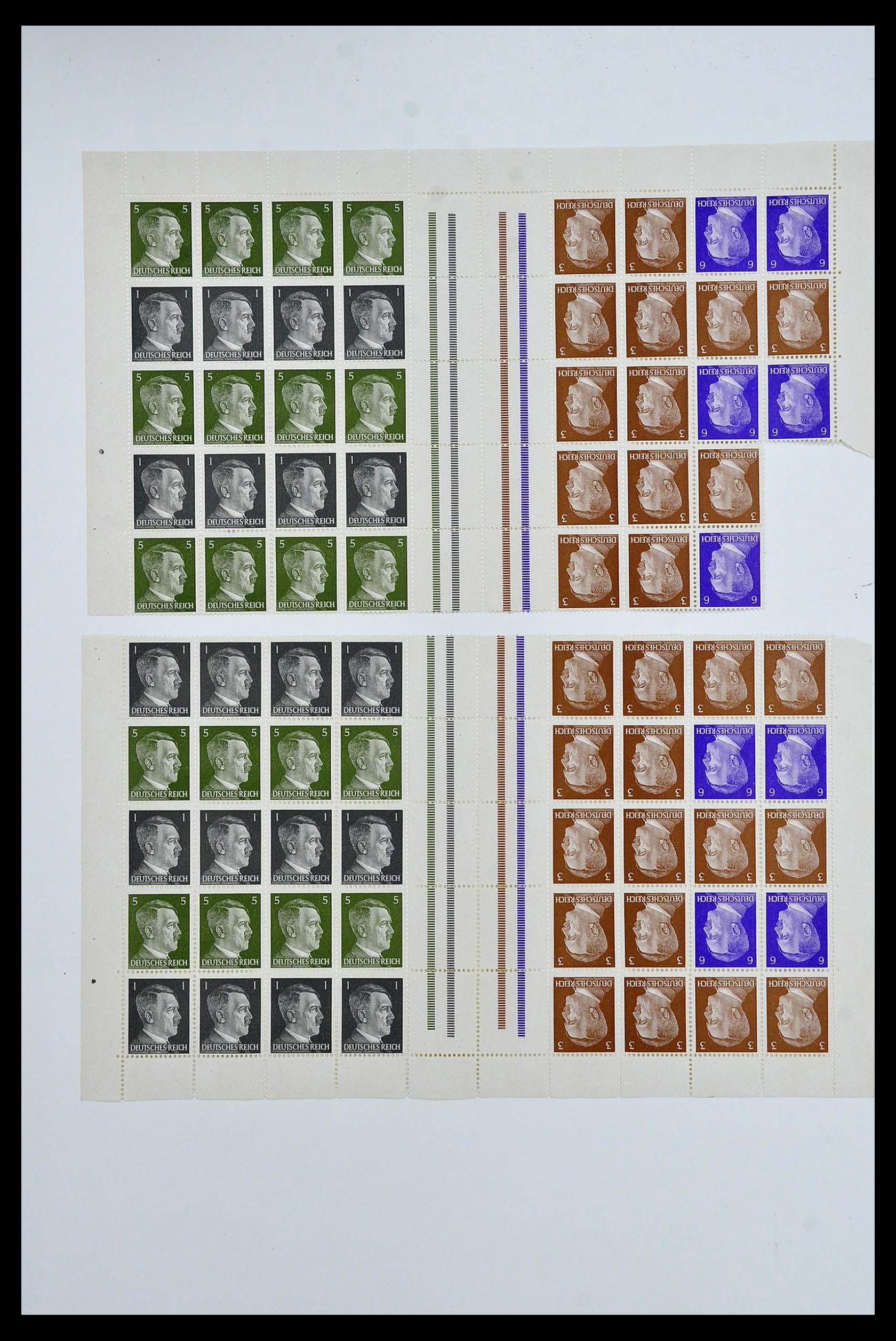 34164 072 - Stamp collection 34164 German Reich Markenheftchenbogen 1933-1942.