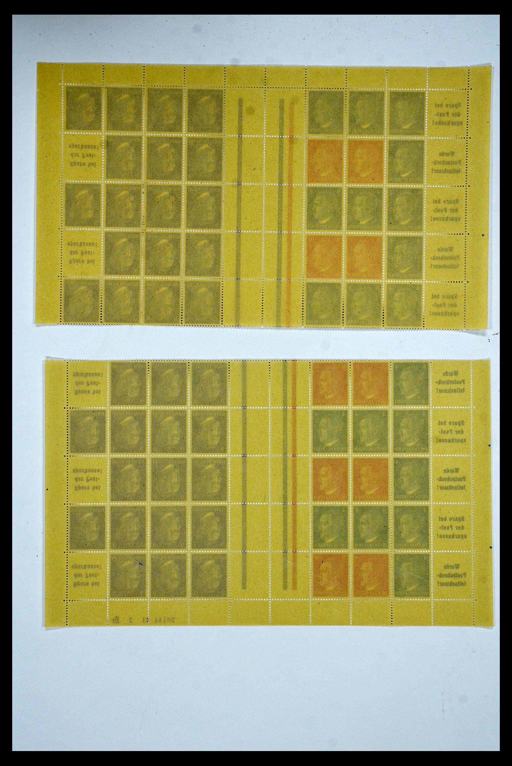 34164 074 - Stamp collection 34164 German Reich Markenheftchenbogen 1933-1942.