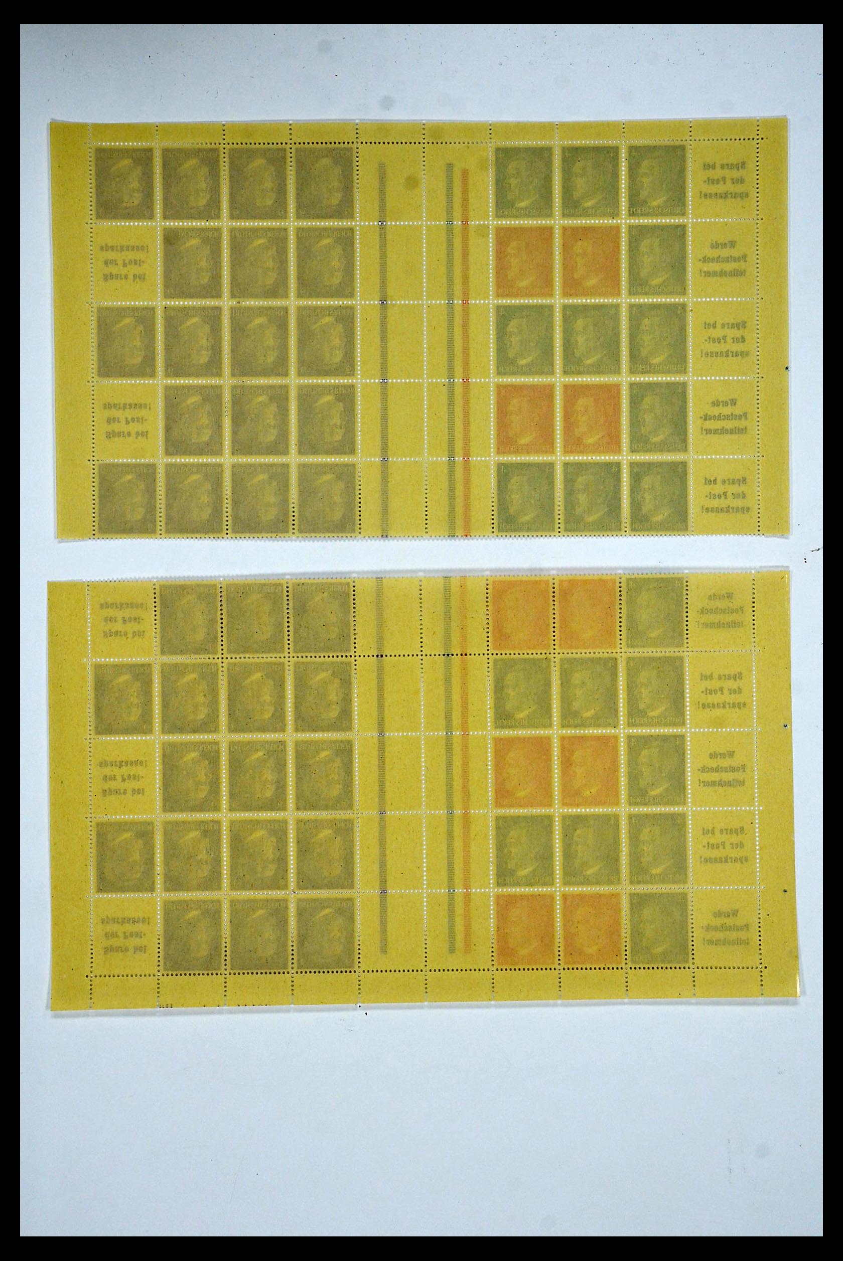 34164 076 - Stamp collection 34164 German Reich Markenheftchenbogen 1933-1942.