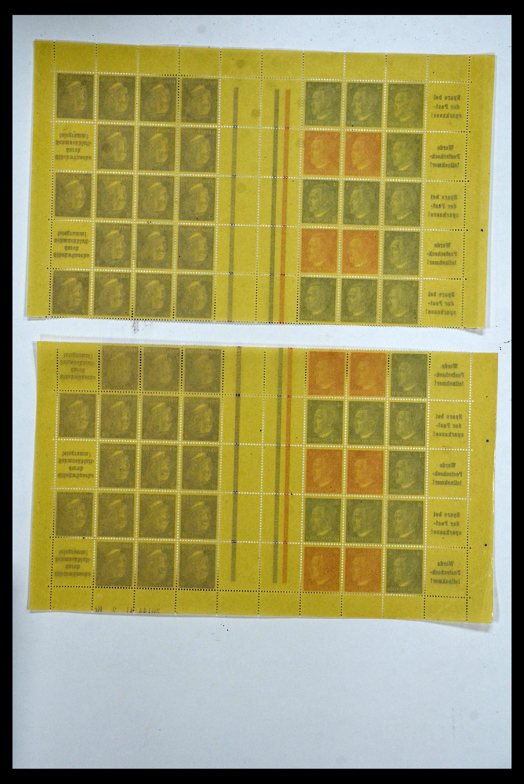 34164 078 - Stamp collection 34164 German Reich Markenheftchenbogen 1933-1942.