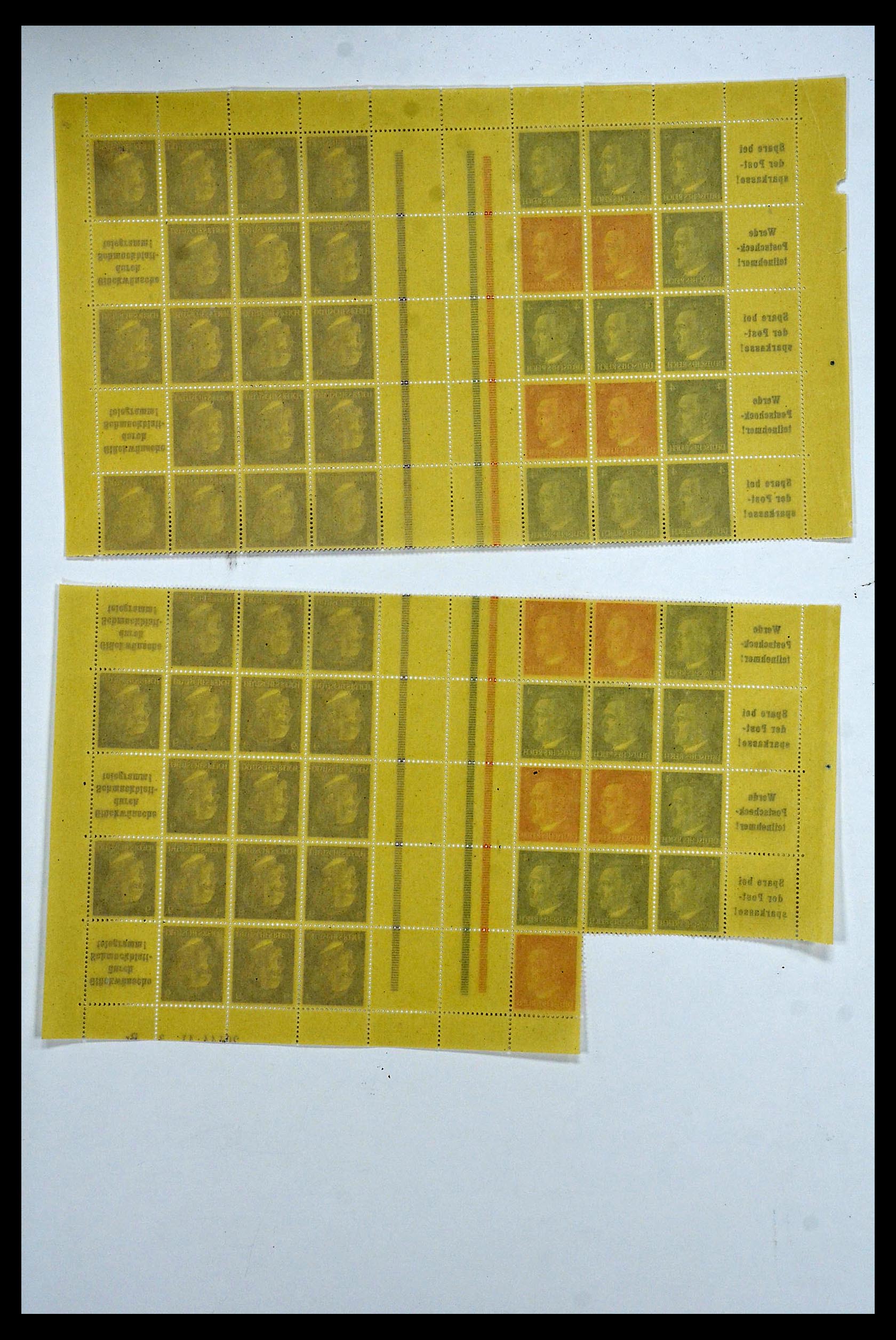34164 080 - Stamp collection 34164 German Reich Markenheftchenbogen 1933-1942.