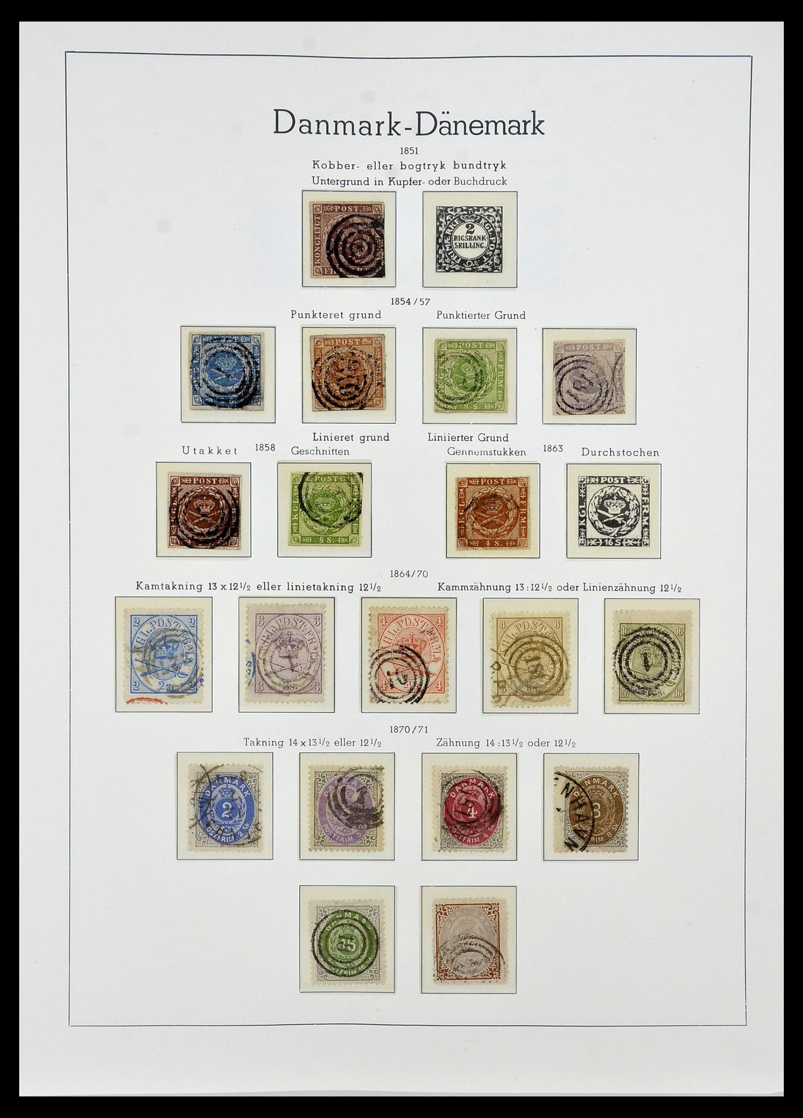 34165 001 - Postzegelverzameling 34165 Denemarken 1851-2004.