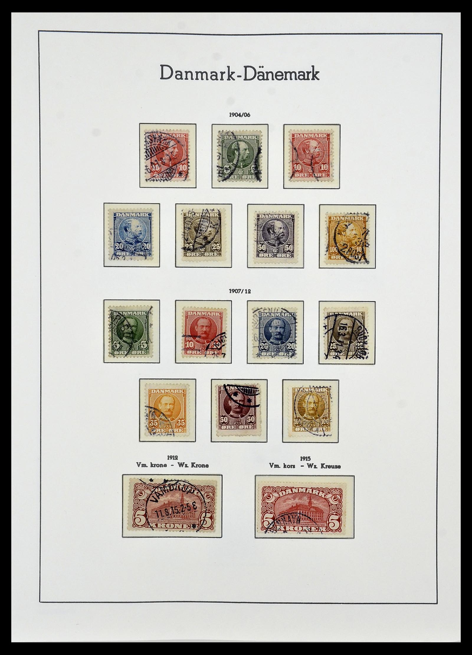 34165 004 - Postzegelverzameling 34165 Denemarken 1851-2004.