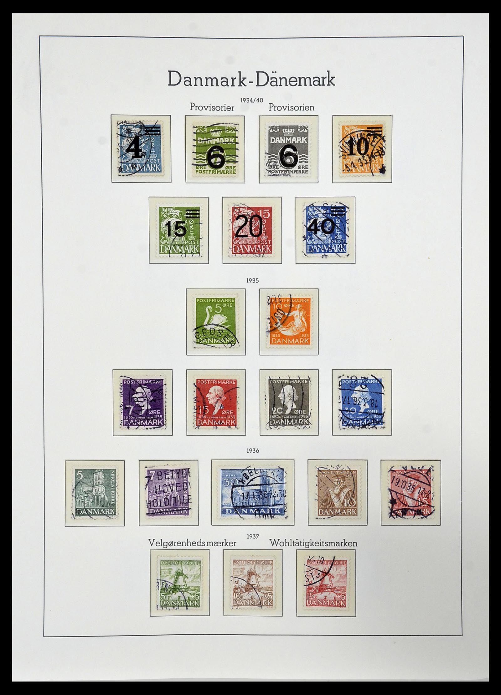 34165 015 - Postzegelverzameling 34165 Denemarken 1851-2004.