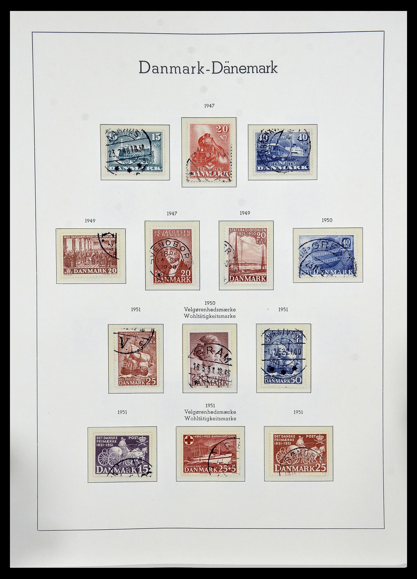 34165 019 - Postzegelverzameling 34165 Denemarken 1851-2004.