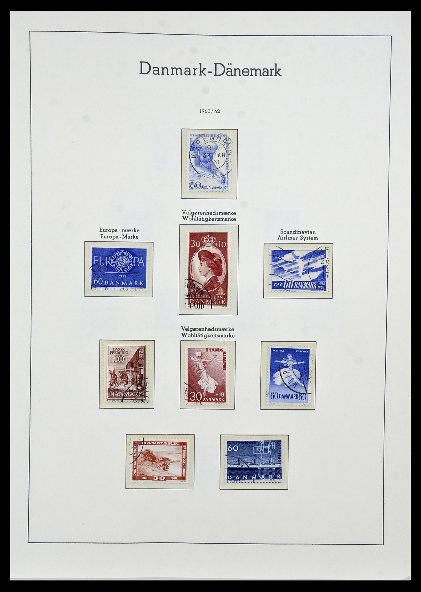 34165 025 - Postzegelverzameling 34165 Denemarken 1851-2004.