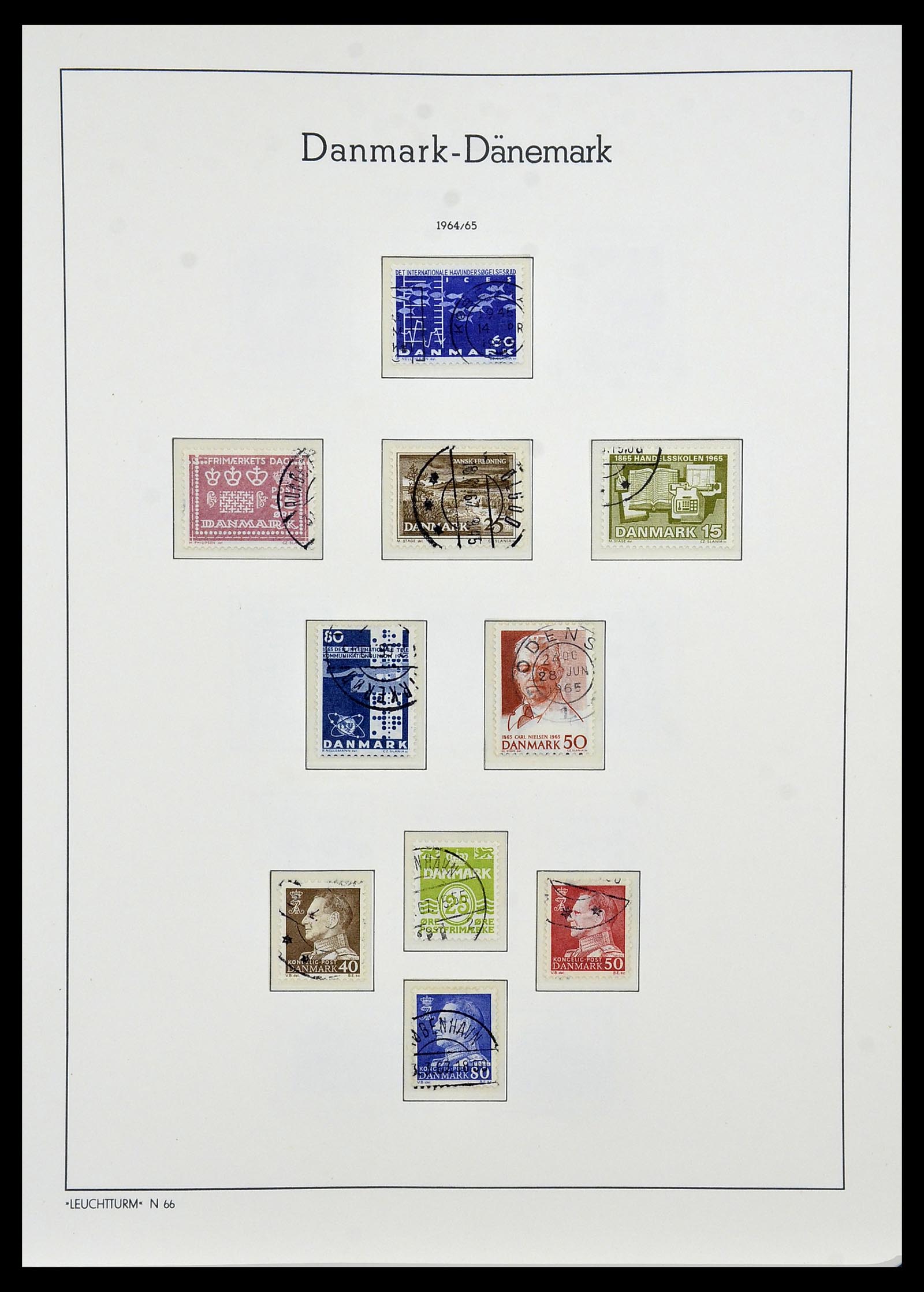 34165 032 - Postzegelverzameling 34165 Denemarken 1851-2004.