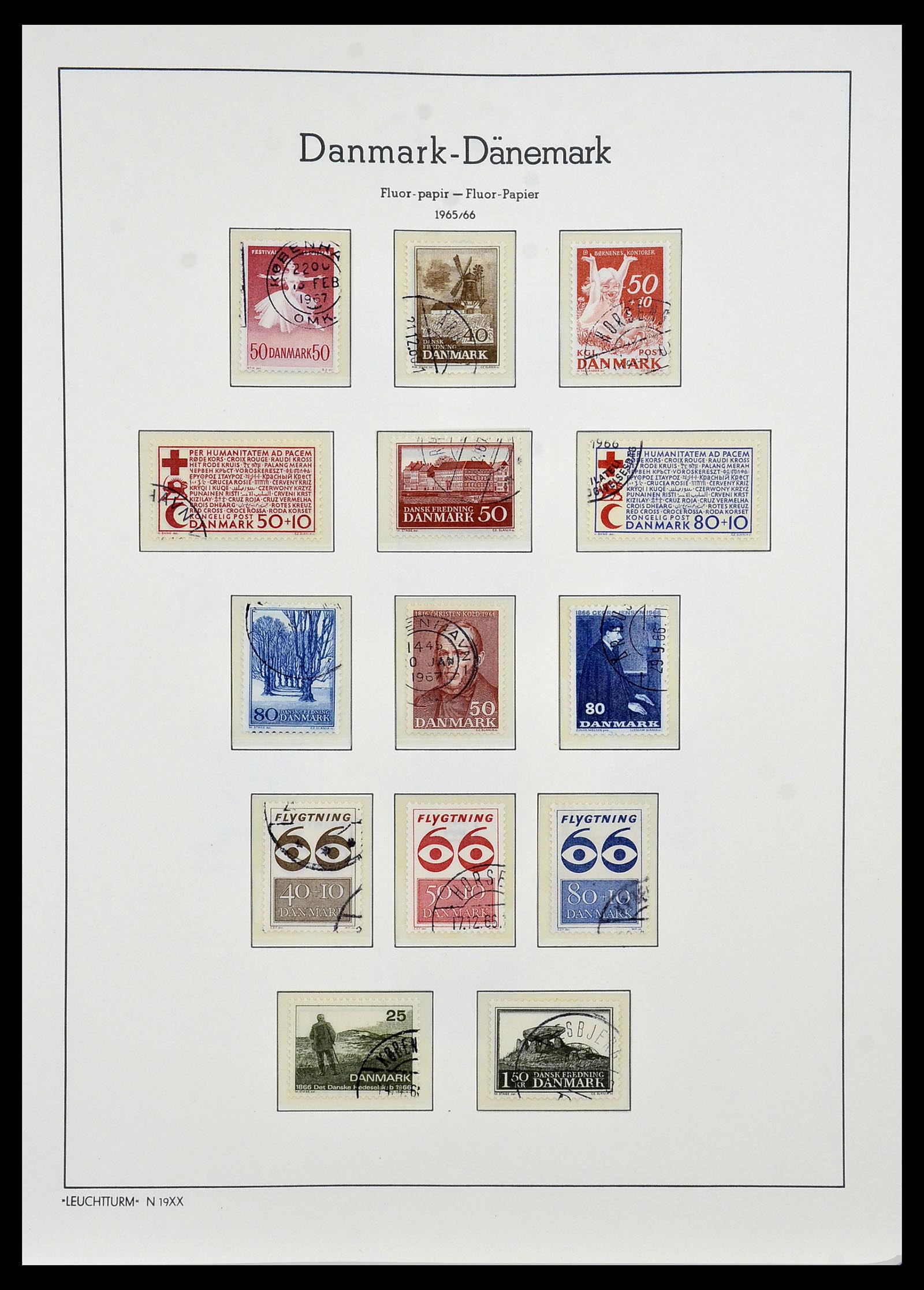 34165 033 - Postzegelverzameling 34165 Denemarken 1851-2004.