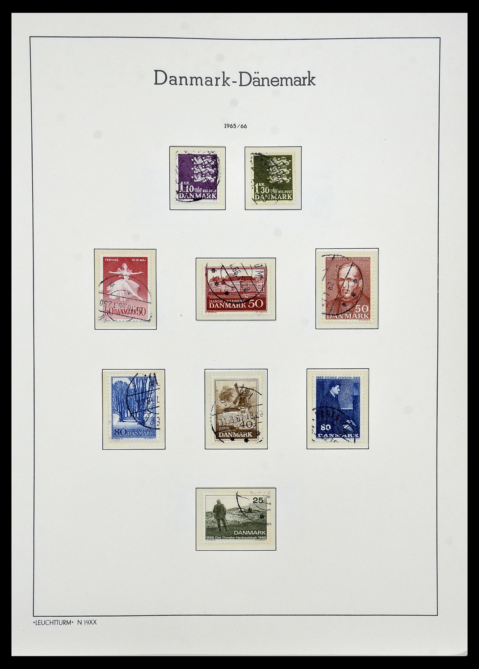 34165 034 - Postzegelverzameling 34165 Denemarken 1851-2004.