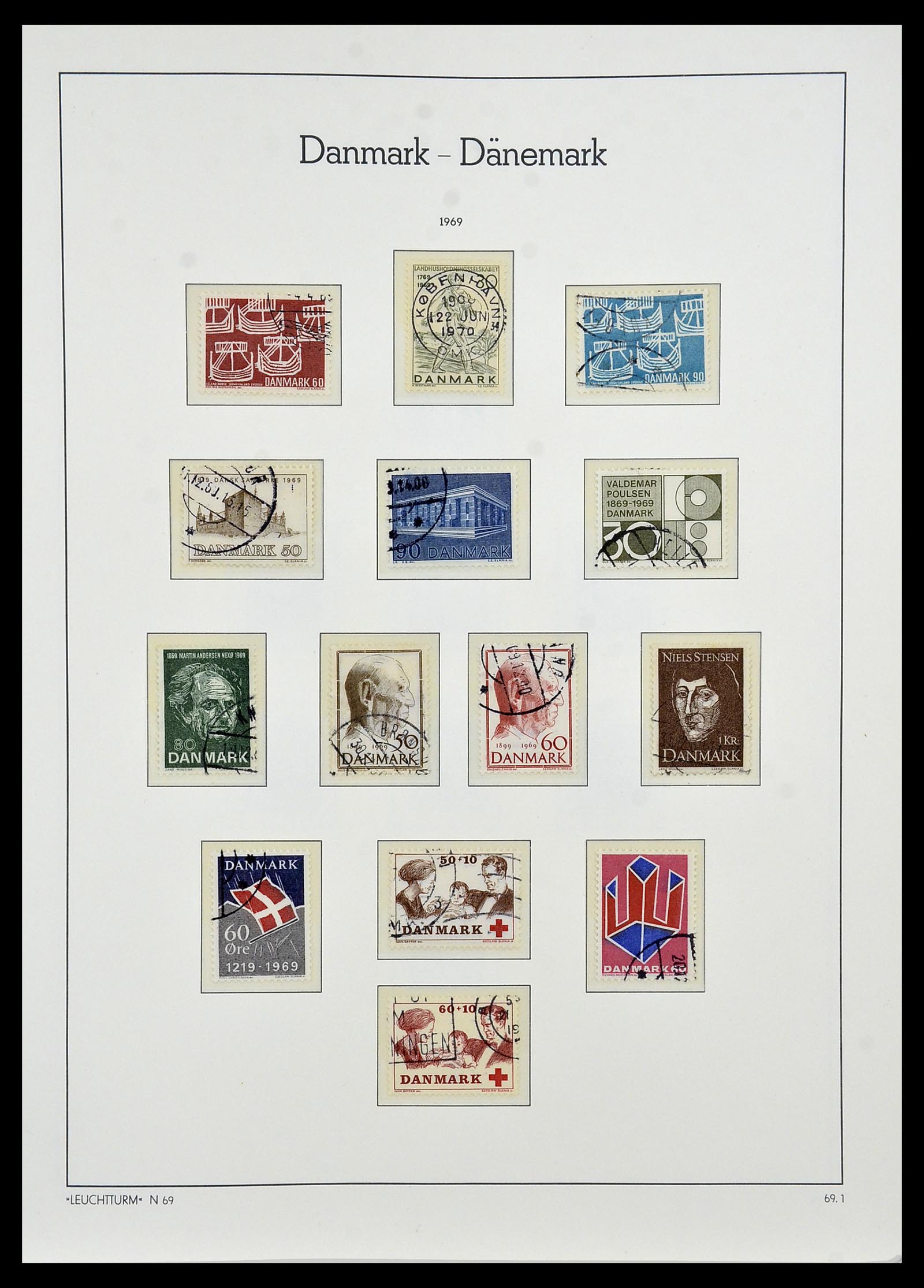 34165 038 - Postzegelverzameling 34165 Denemarken 1851-2004.
