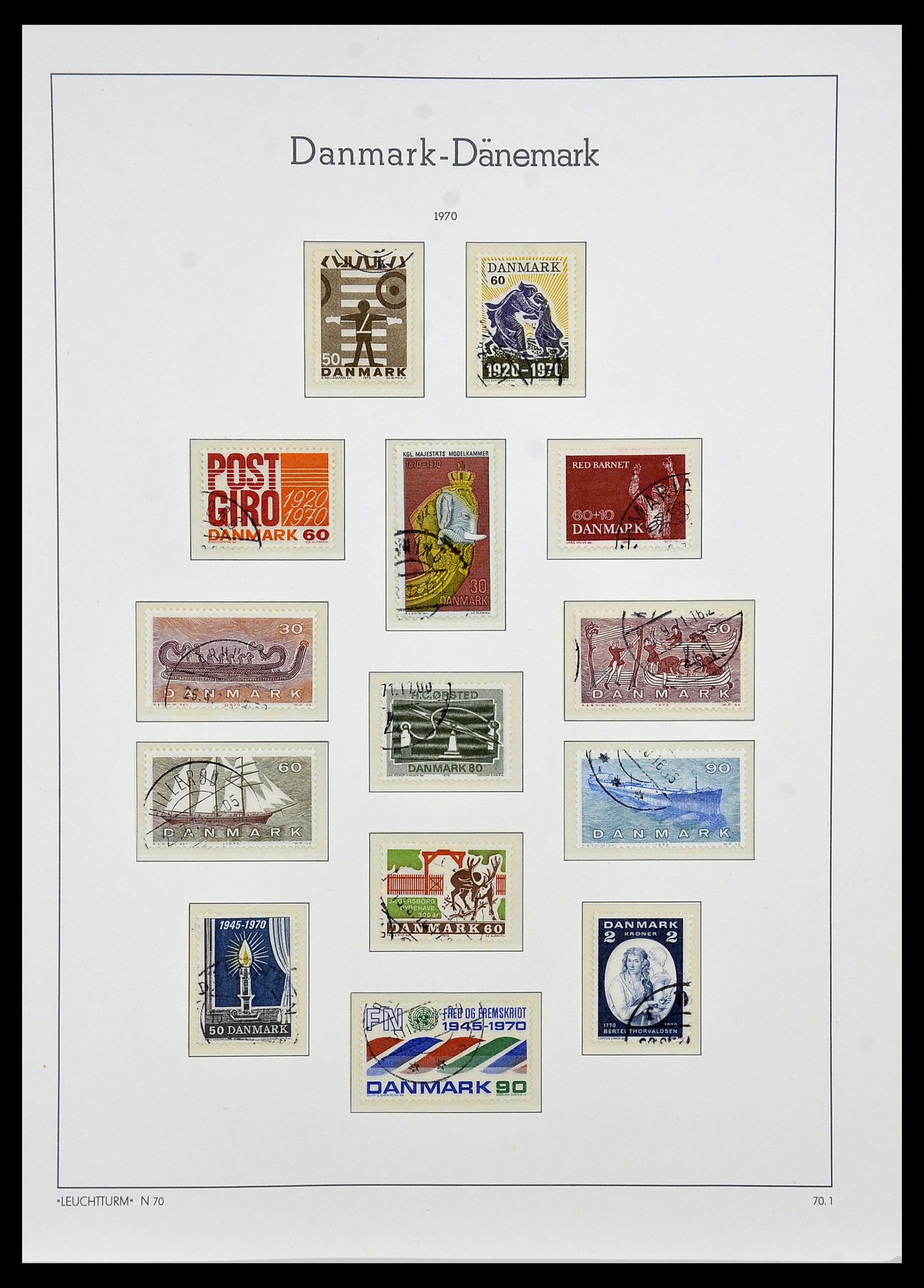 34165 040 - Postzegelverzameling 34165 Denemarken 1851-2004.